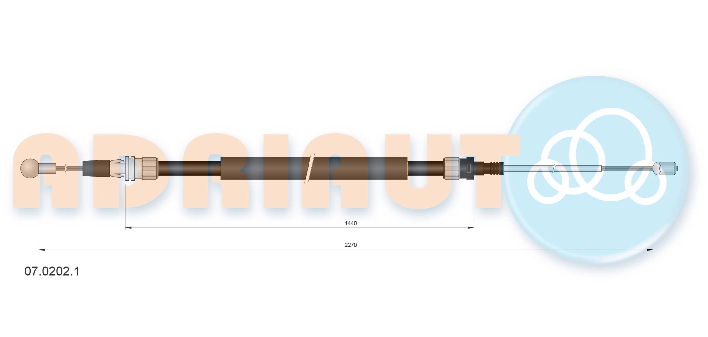 Cable Pull, parking brake (07.0202.1)