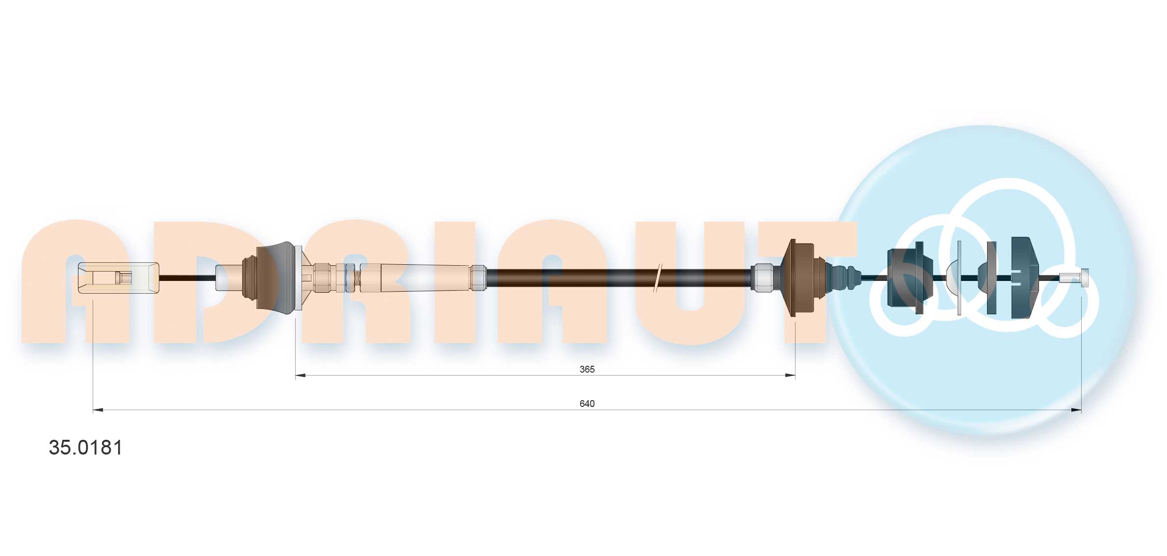 Cable Pull, clutch control (35.0181)