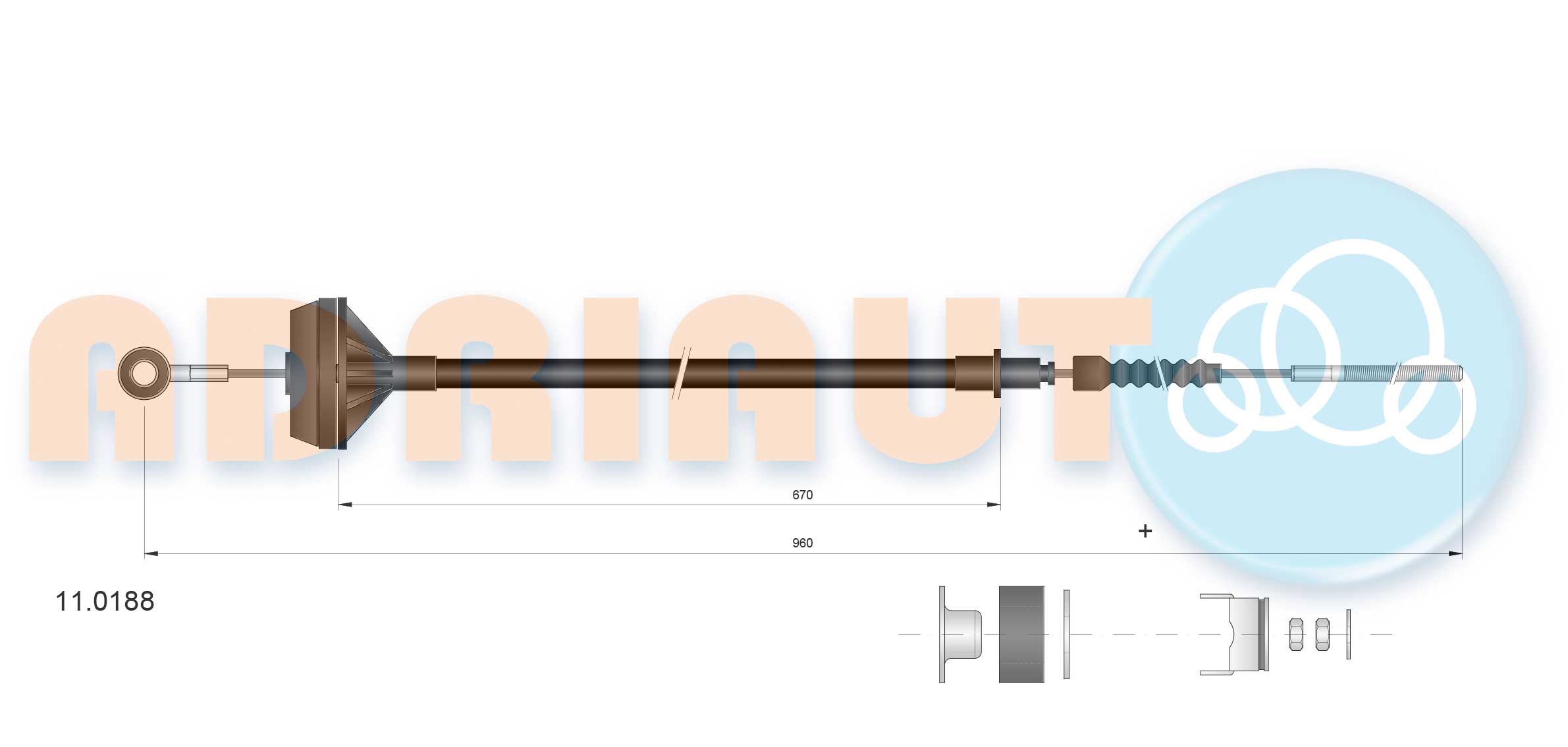 Cable Pull, clutch control (11.0188)
