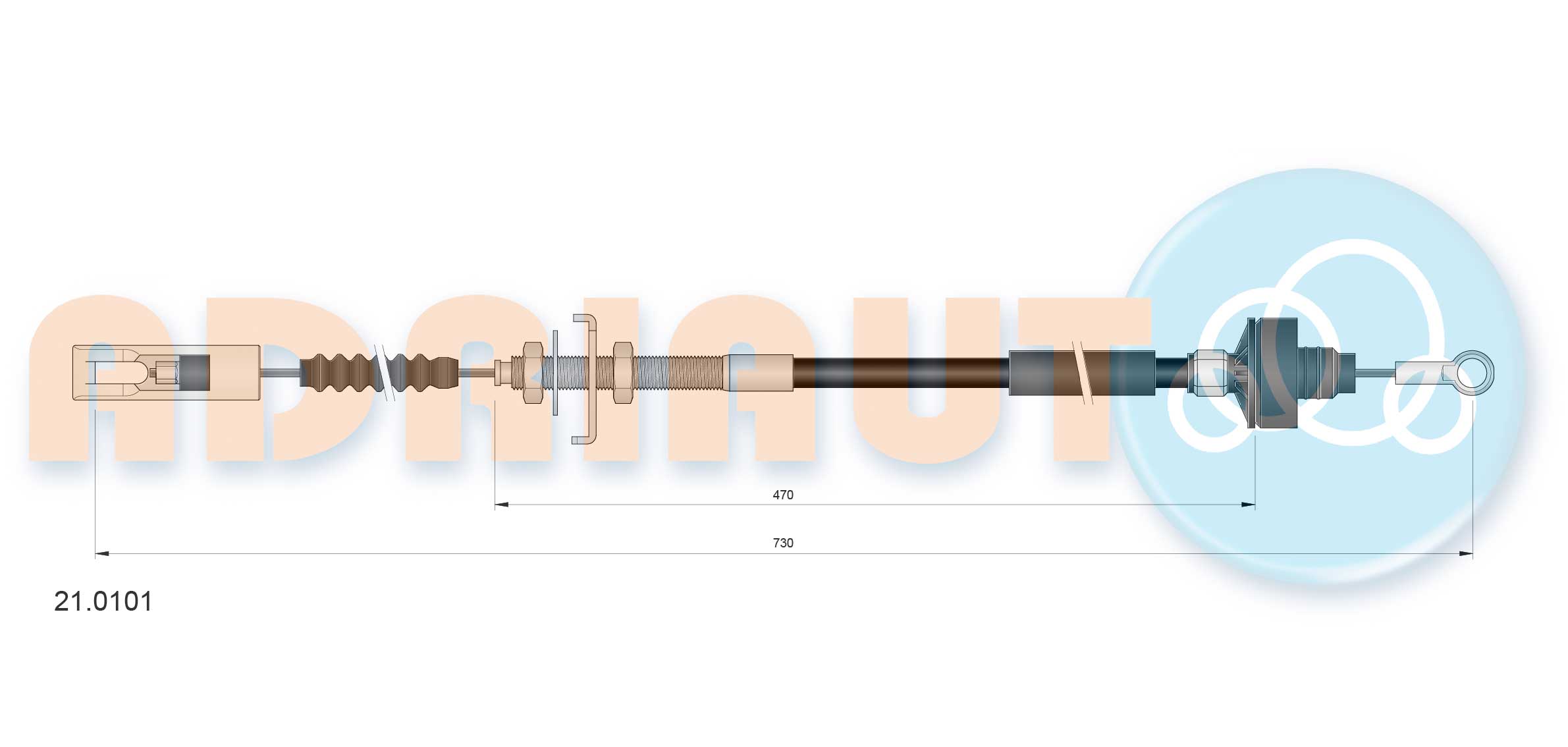 Cable Pull, clutch control (21.0101)