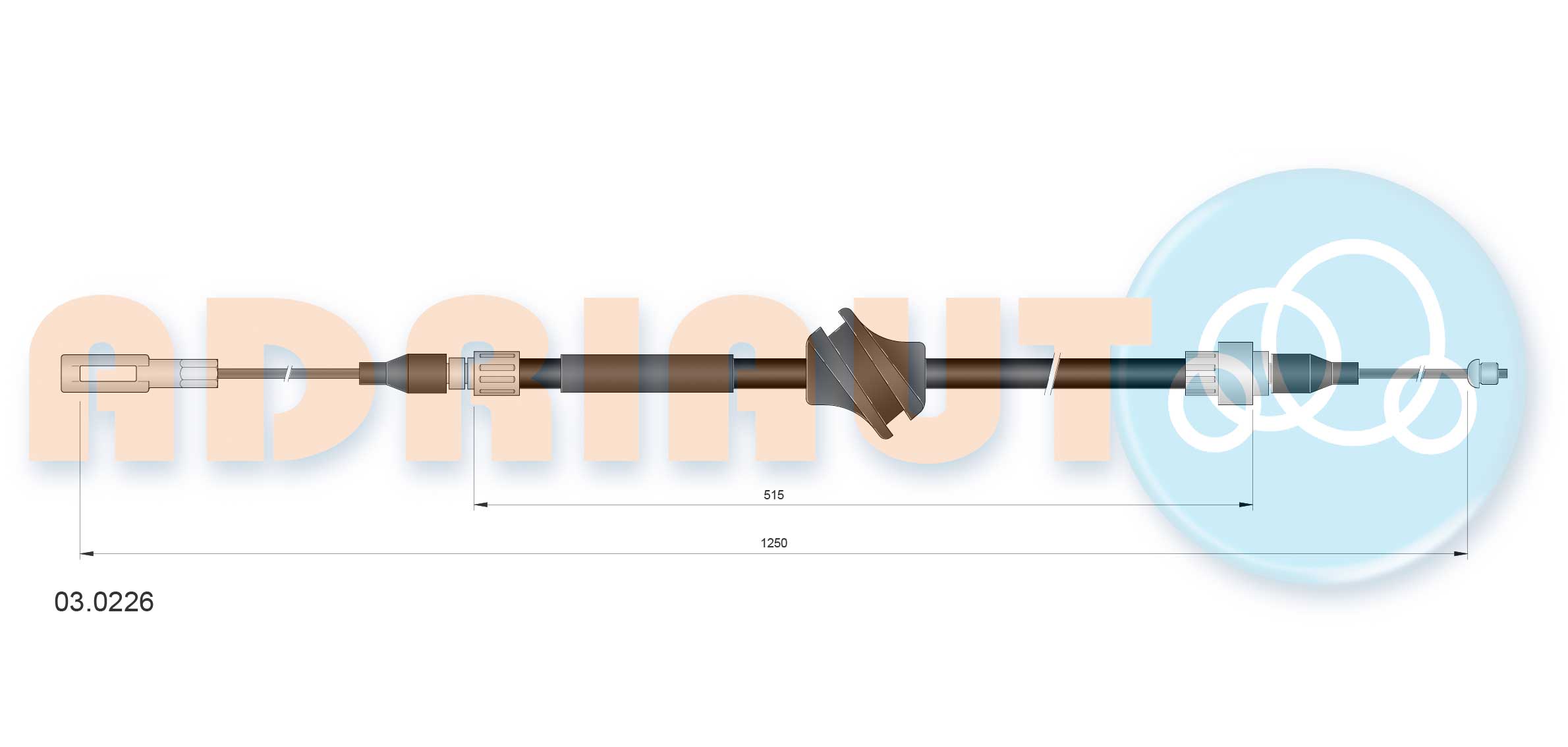 Cable Pull, parking brake (03.0226)