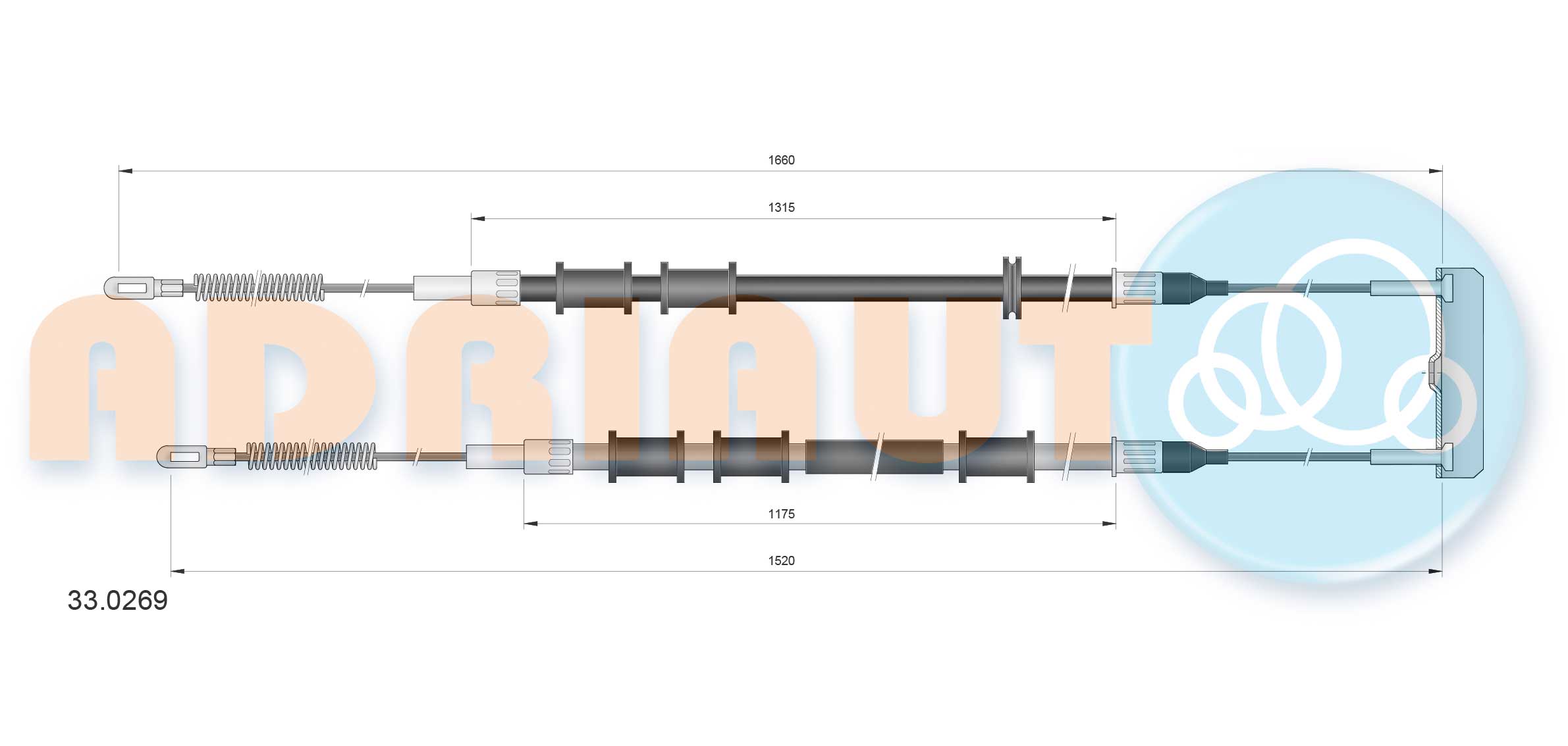 Cable Pull, parking brake (33.0269)