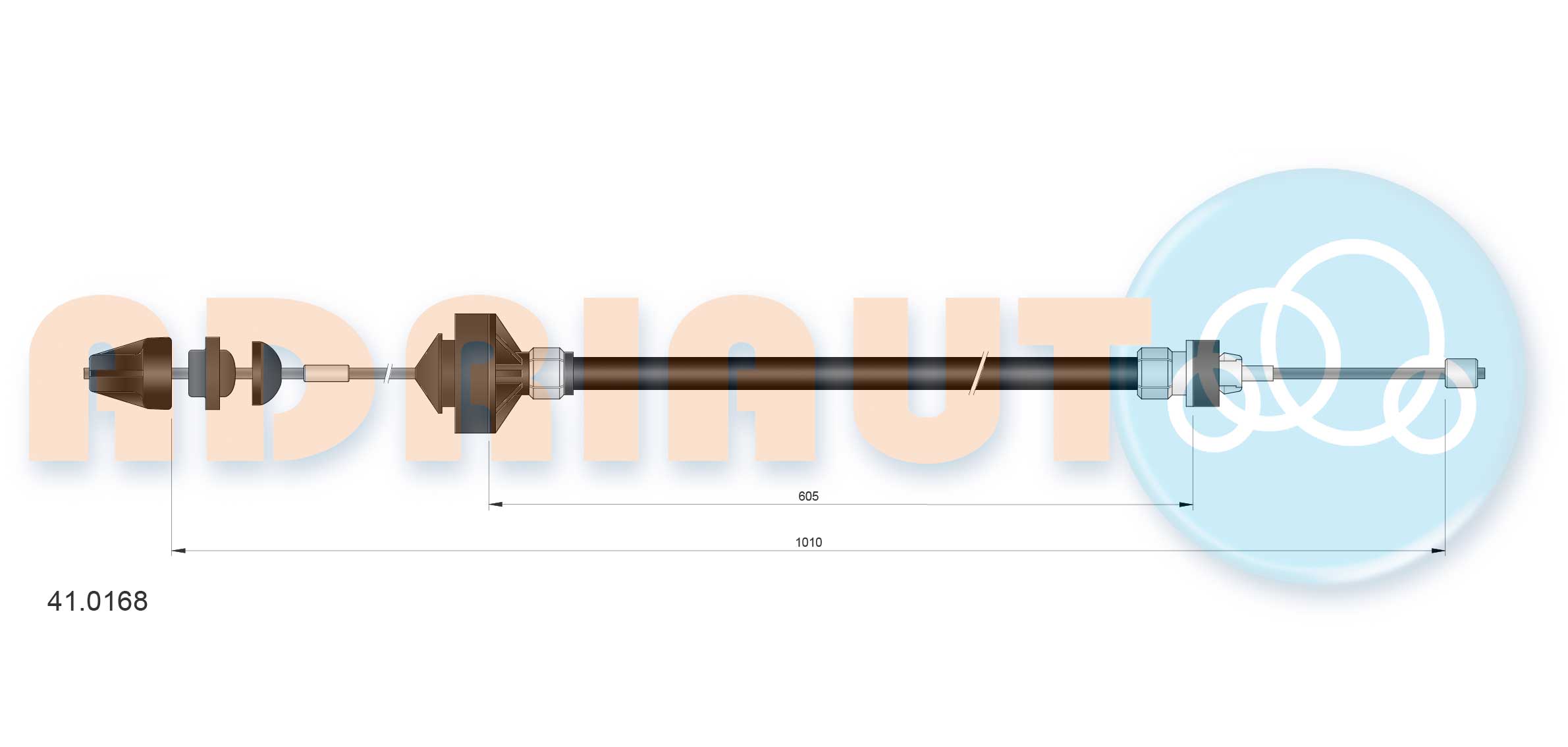 Cable Pull, clutch control (41.0168)