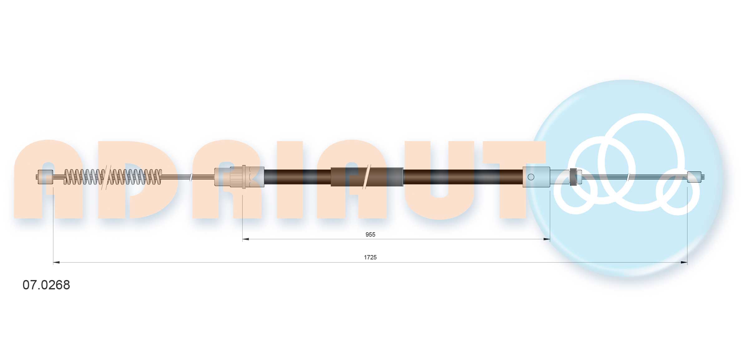 Cable Pull, parking brake (07.0268)