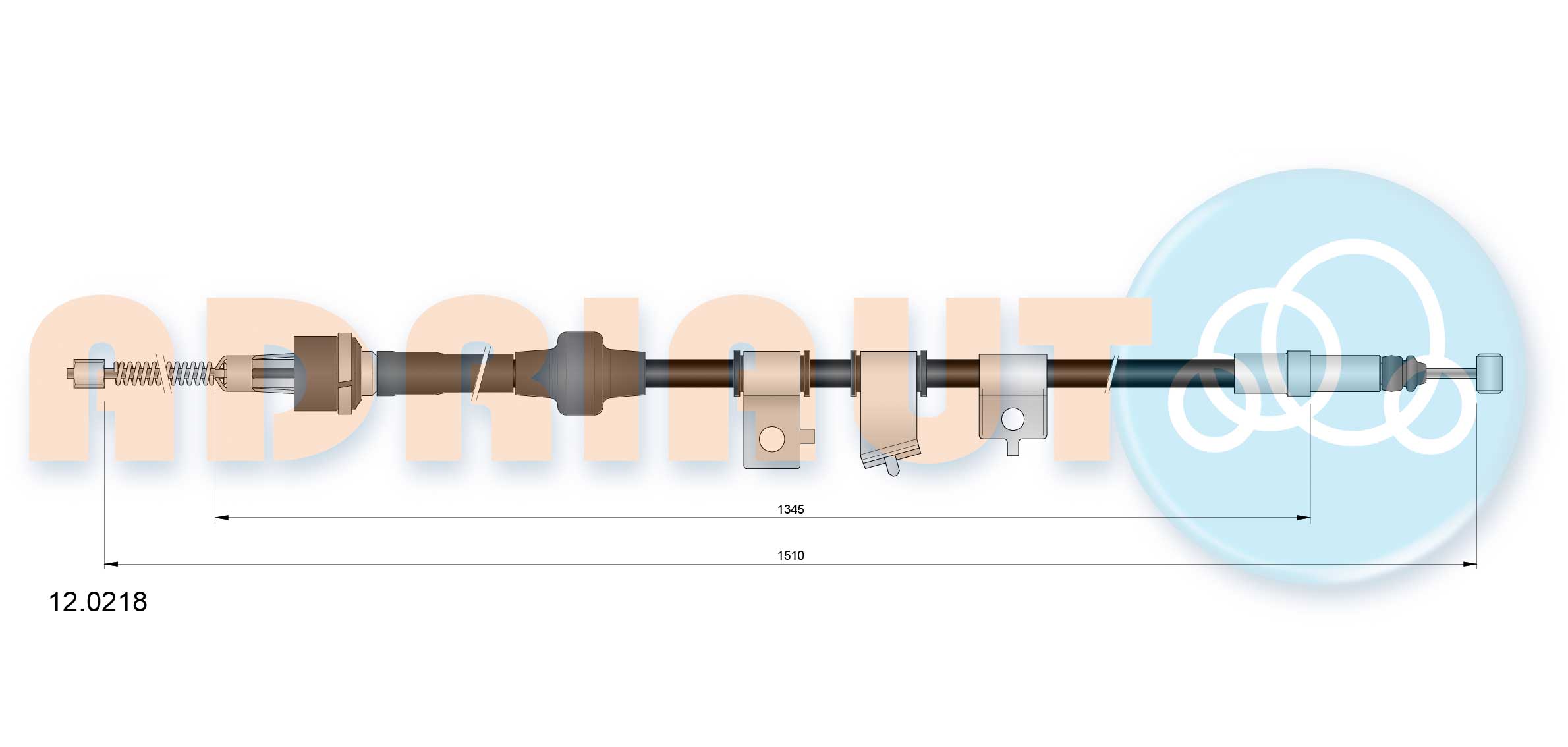 Cable Pull, parking brake (12.0218)