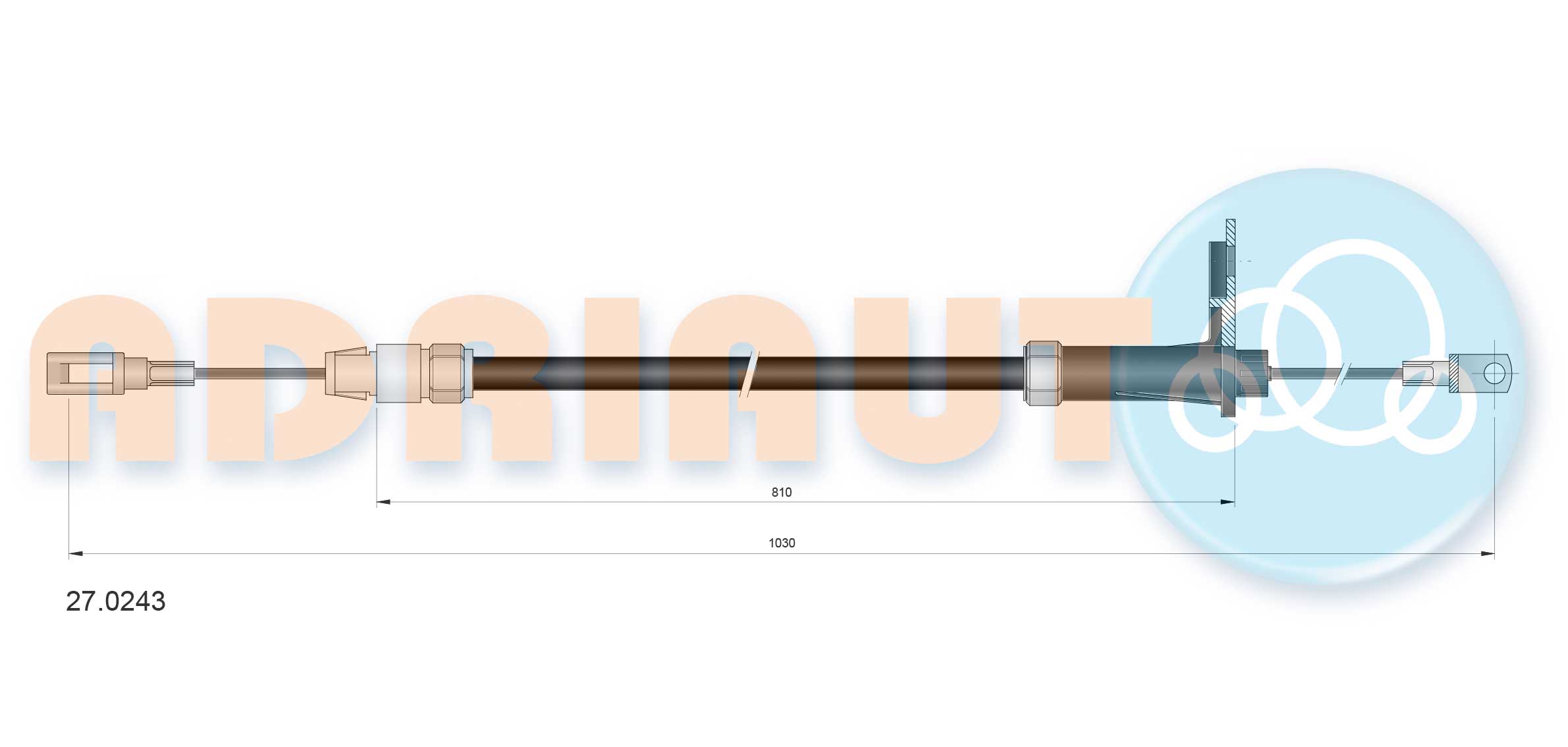 Cable Pull, parking brake (27.0243)