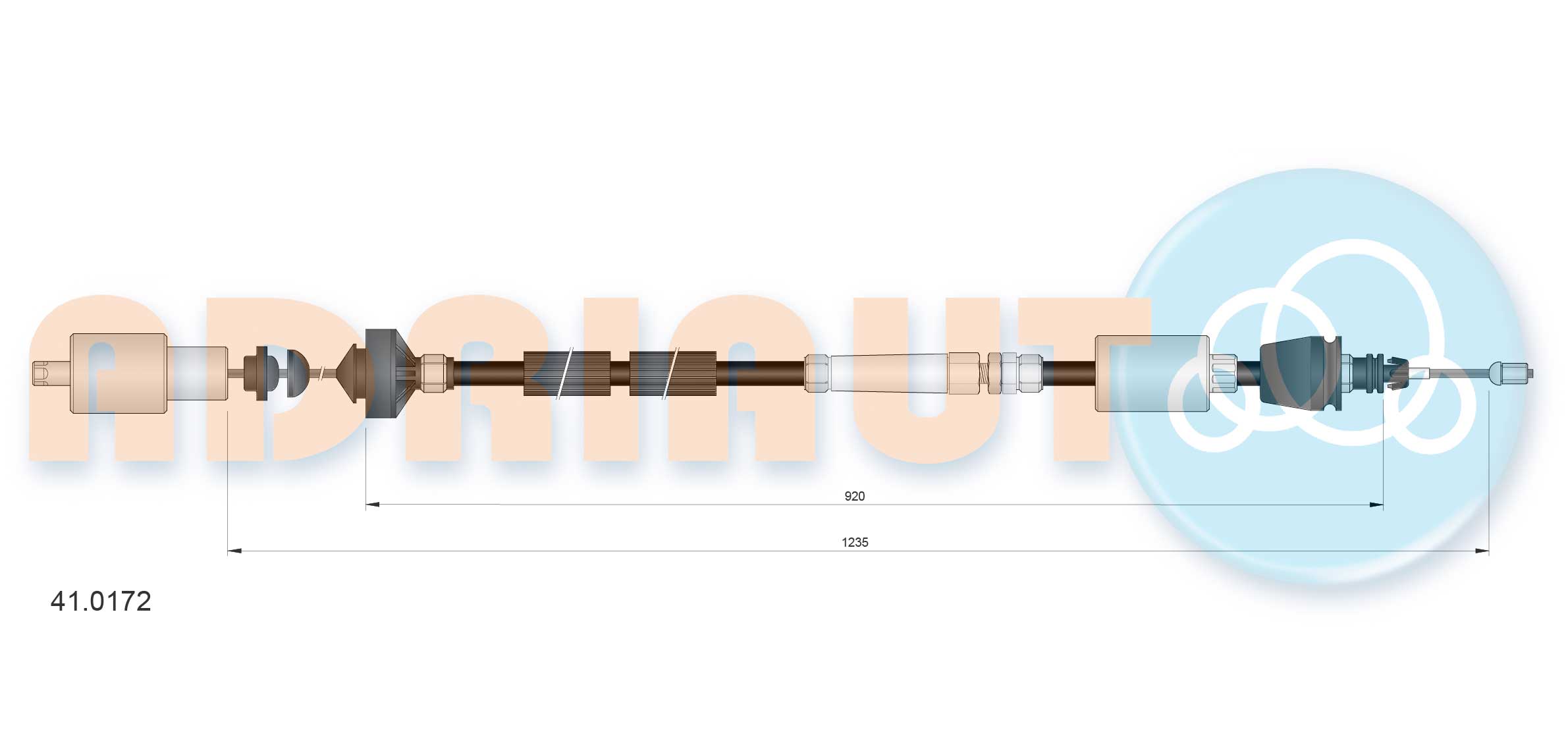 Cable Pull, clutch control (41.0172)