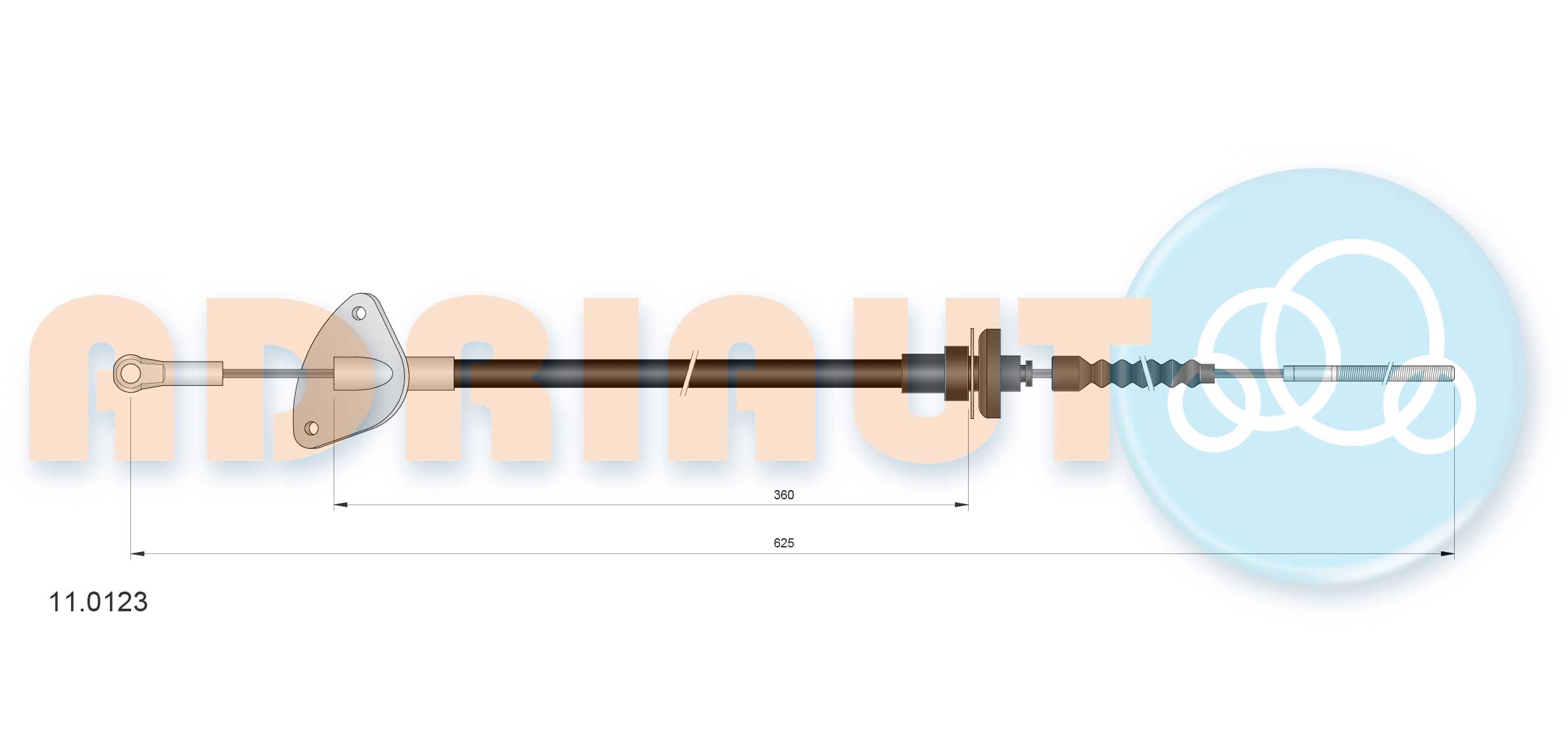 Cable Pull, clutch control (11.0123)