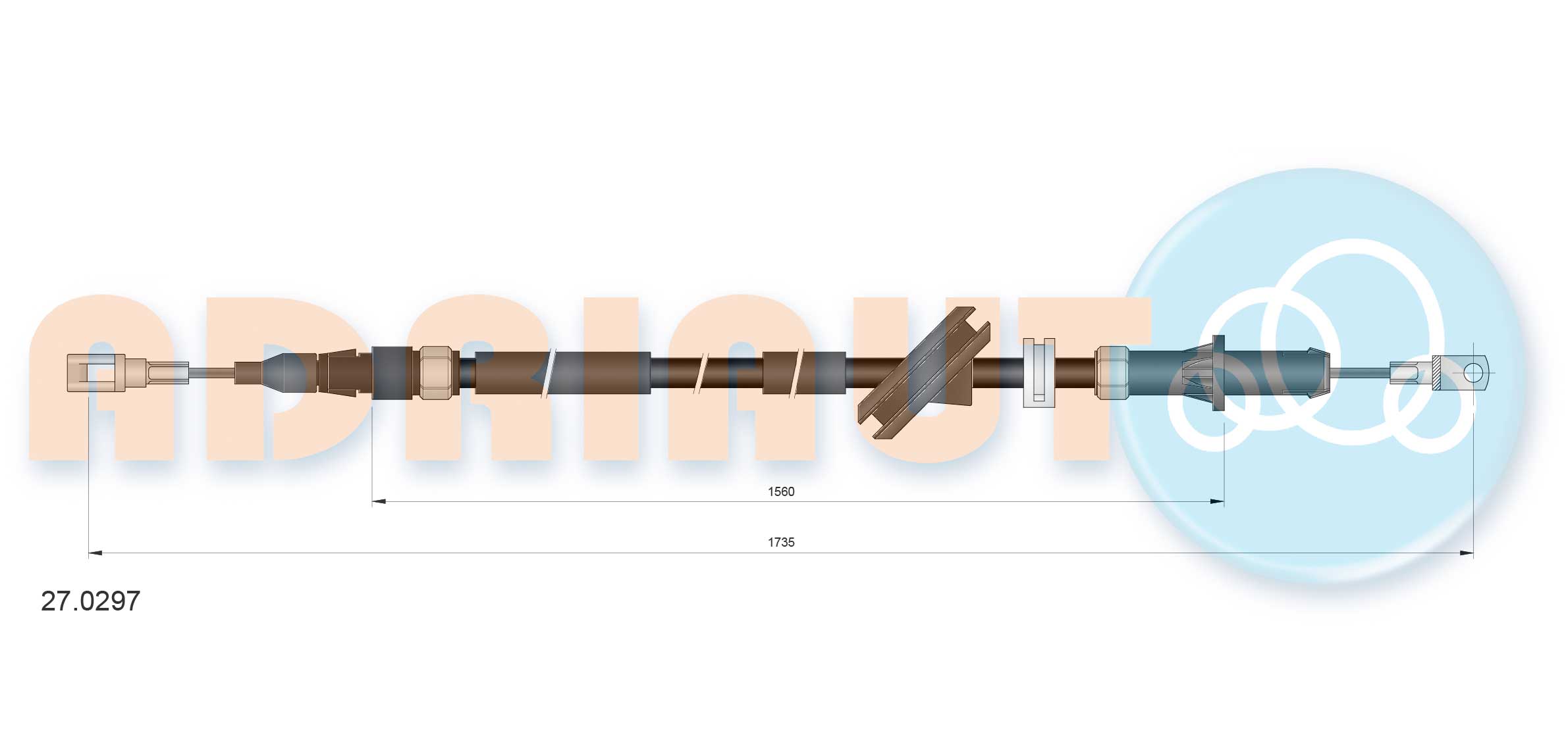 Cable Pull, parking brake (27.0297)
