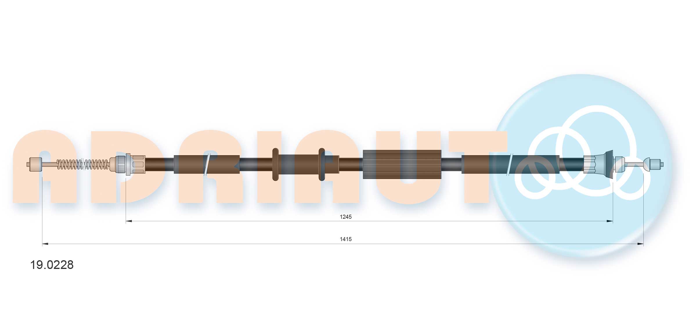 Cable Pull, parking brake (19.0228)