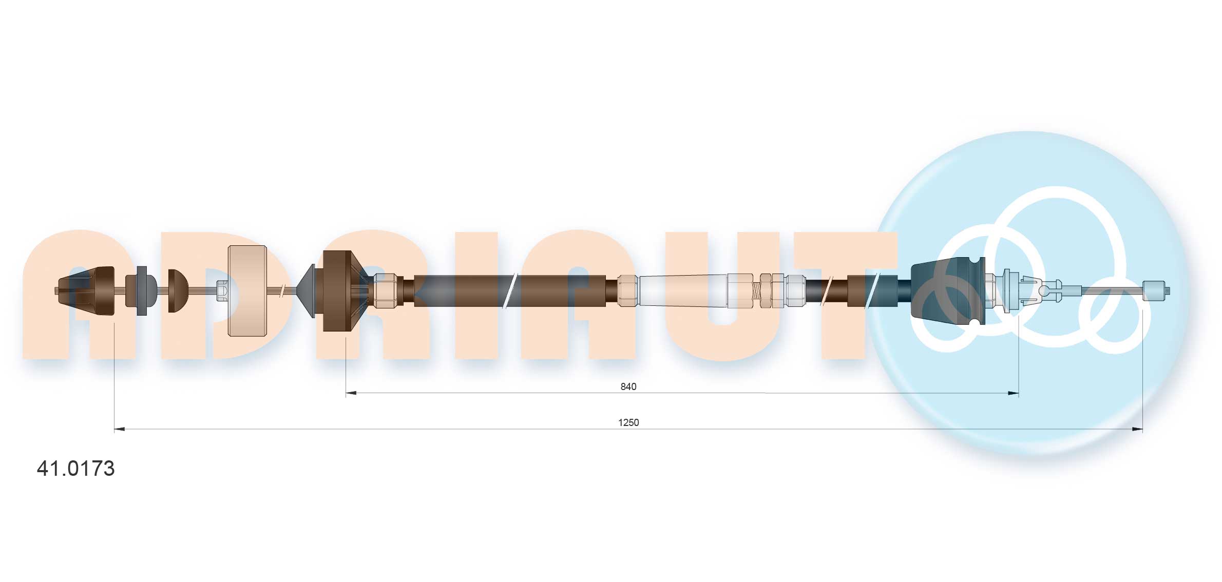 Cable Pull, clutch control (41.0173)