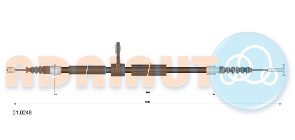 Cable Pull, parking brake (01.0248)