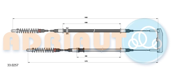 Cable Pull, parking brake (33.0257)