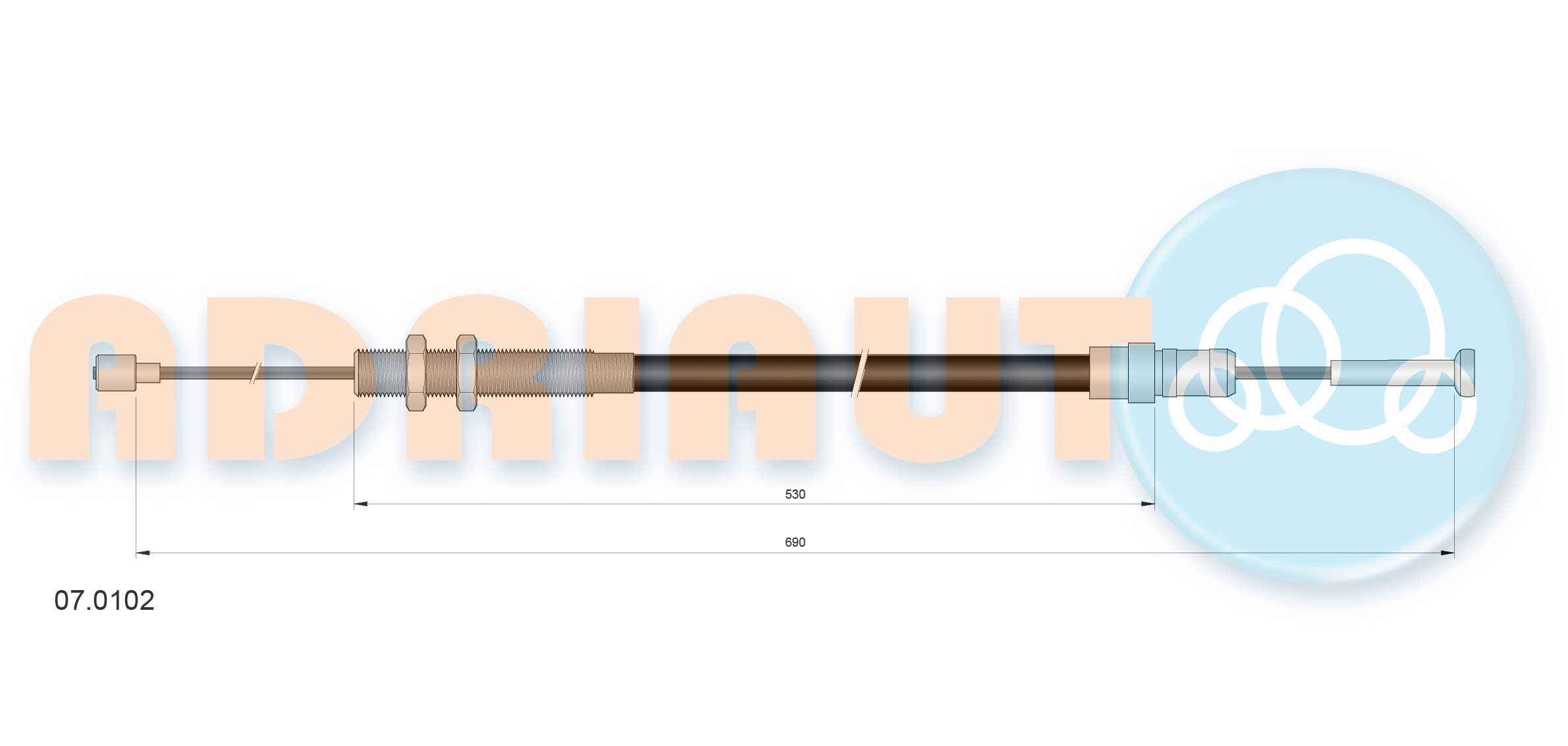 Cable Pull, clutch control (07.0102)