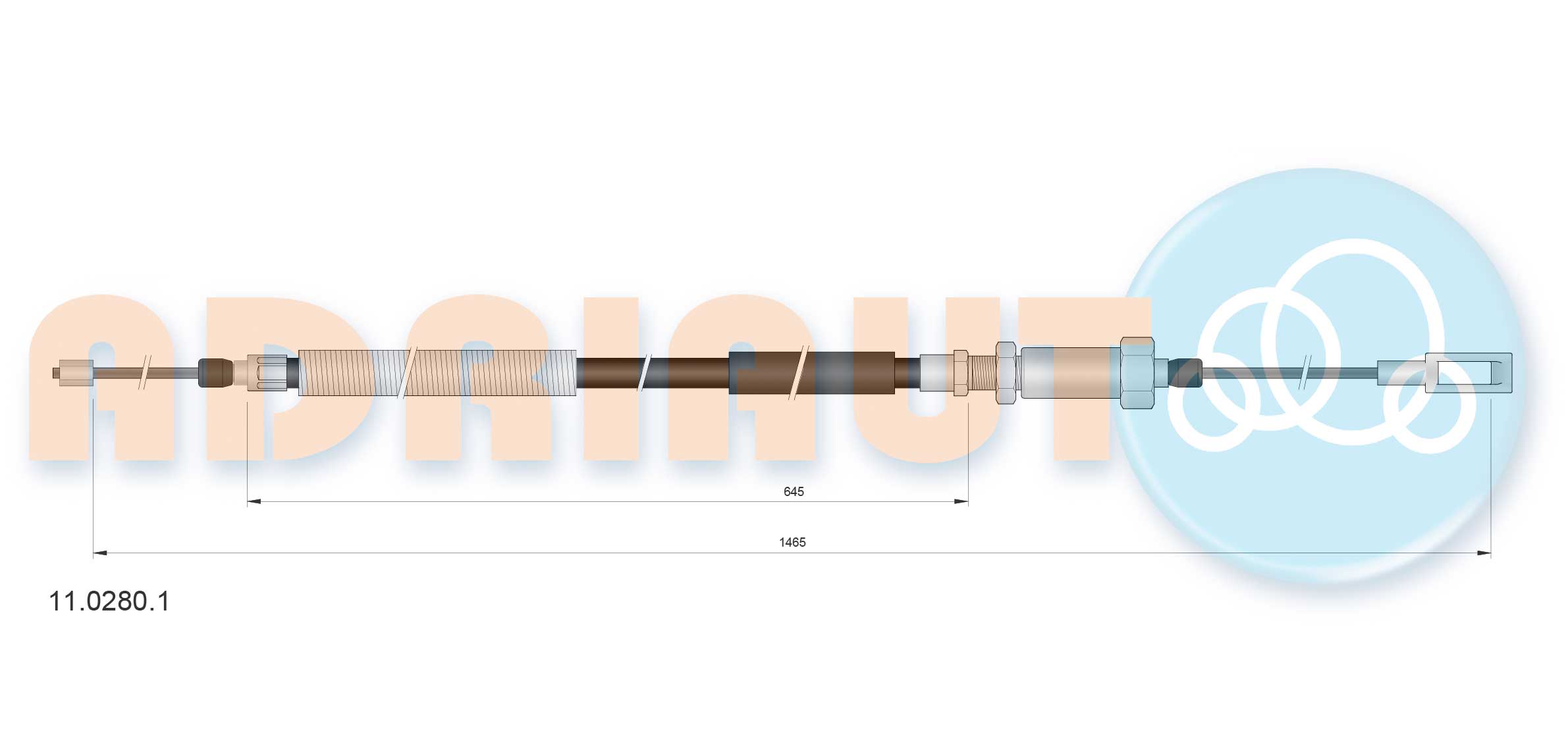 Cable Pull, parking brake (11.0280.1)