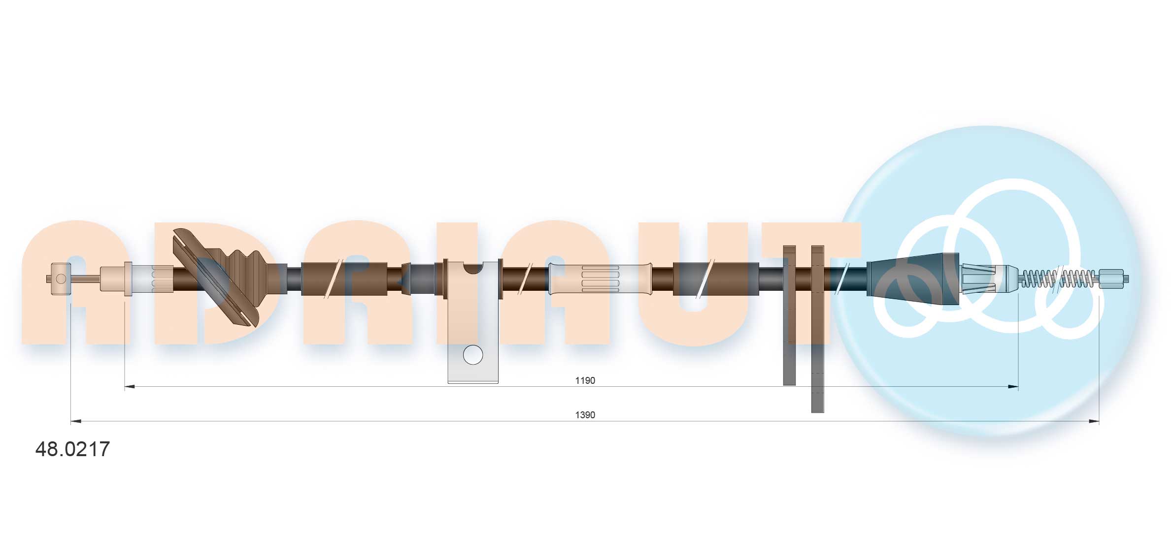 Cable Pull, parking brake (48.0217)