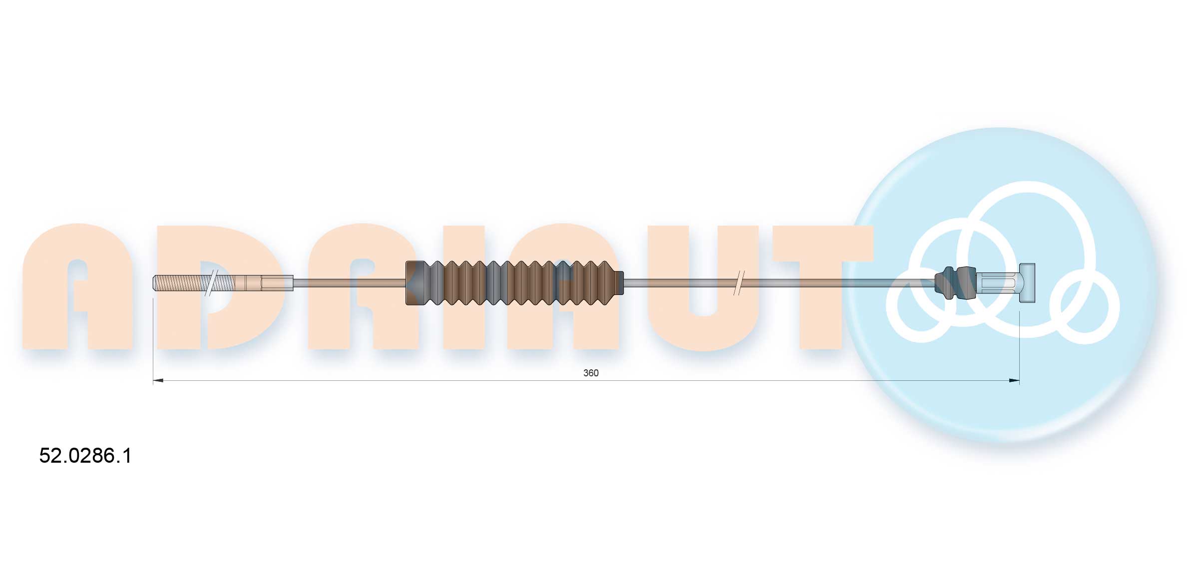 Cable Pull, parking brake (52.0286.1)