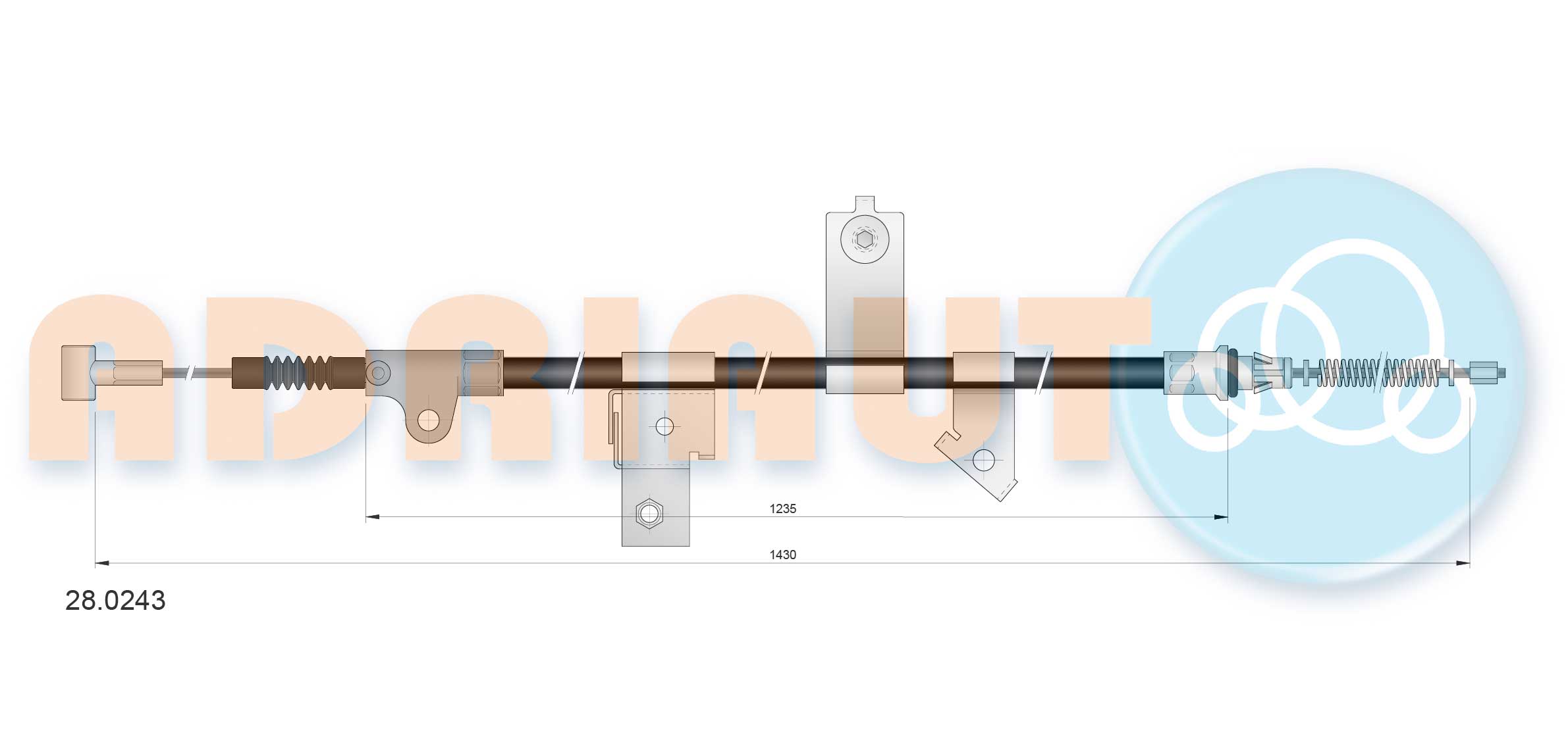 Cable Pull, parking brake (28.0243)