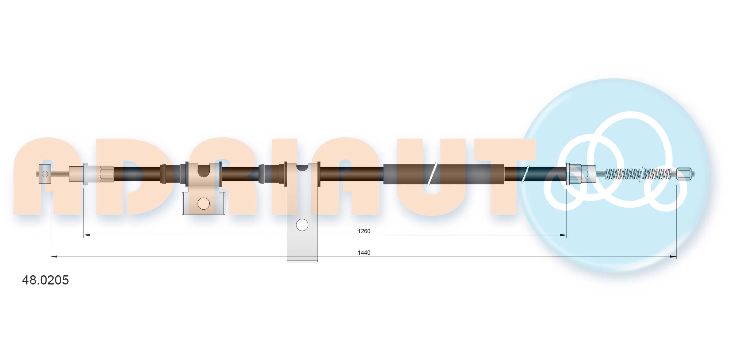 Cable Pull, parking brake (48.0205)