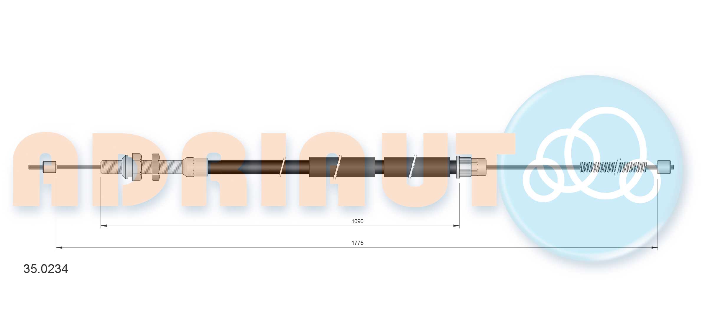 Cable Pull, parking brake (35.0234)