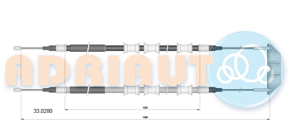 Cable Pull, parking brake (33.0280)