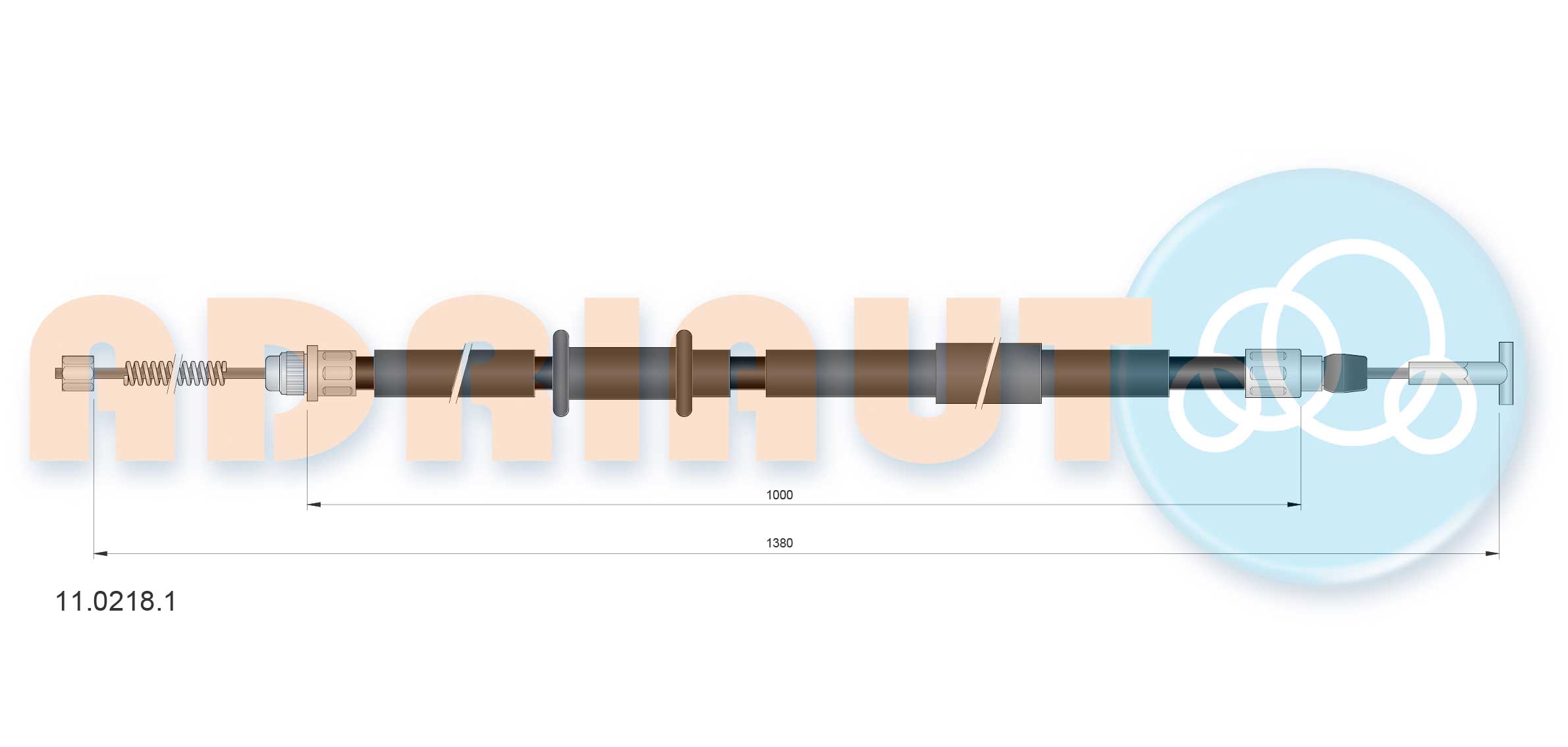 Cable Pull, parking brake (11.0218.1)