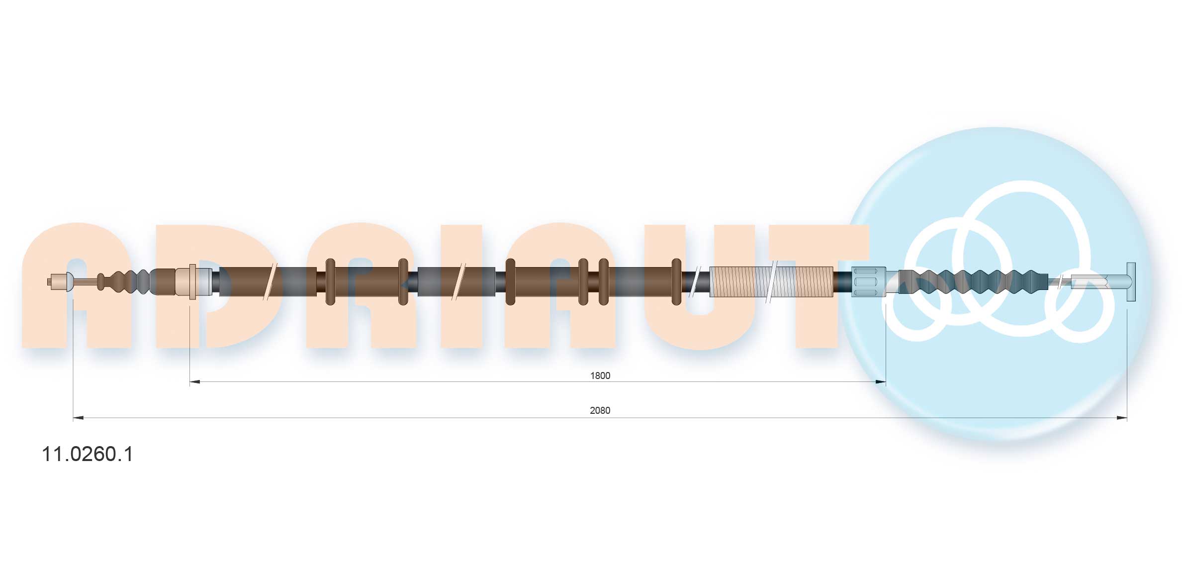 Cable Pull, parking brake (11.0260.1)