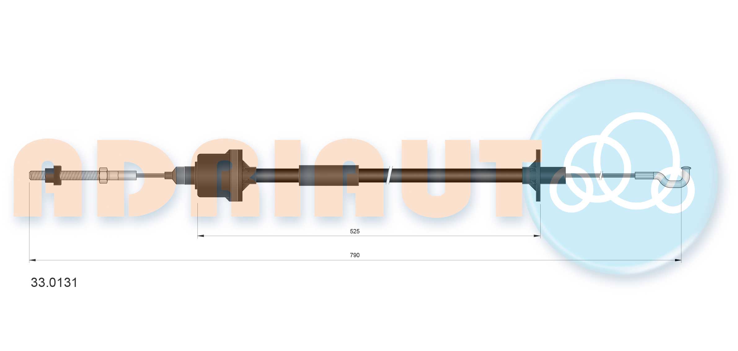 Cable Pull, clutch control (33.0131)
