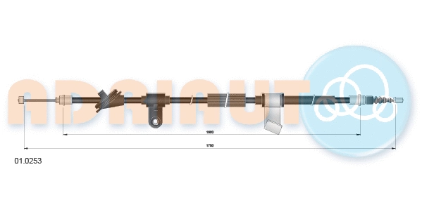 Cable Pull, parking brake (01.0253)