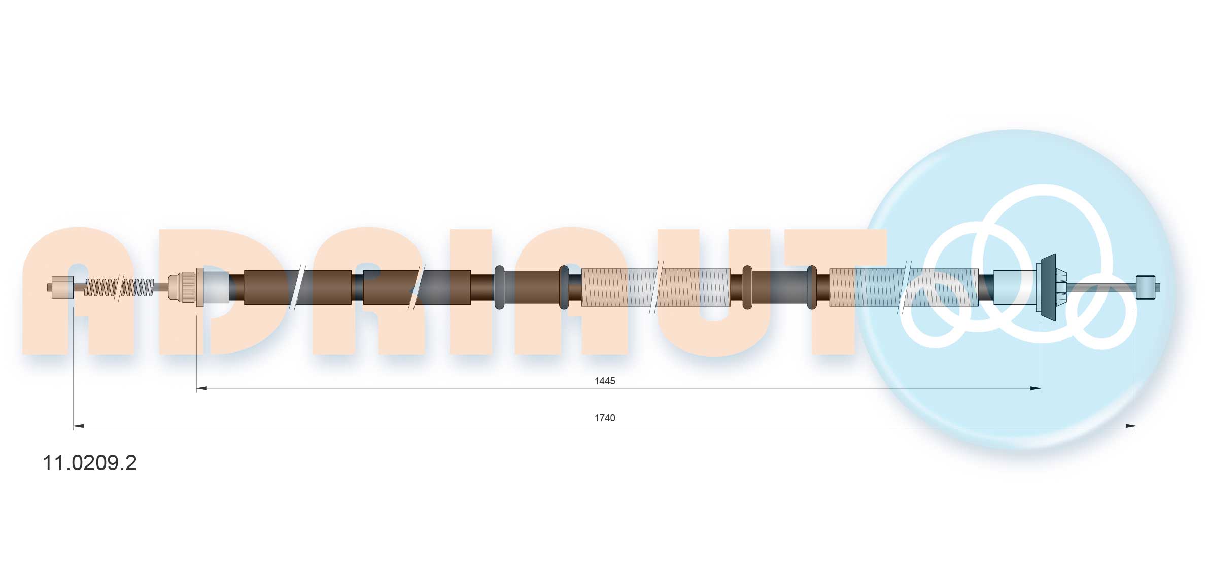 Cable Pull, parking brake (11.0209.2)