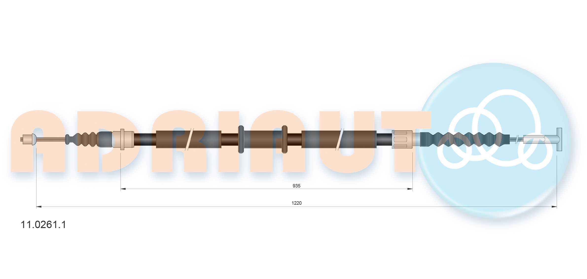 Cable Pull, parking brake (11.0261.1)