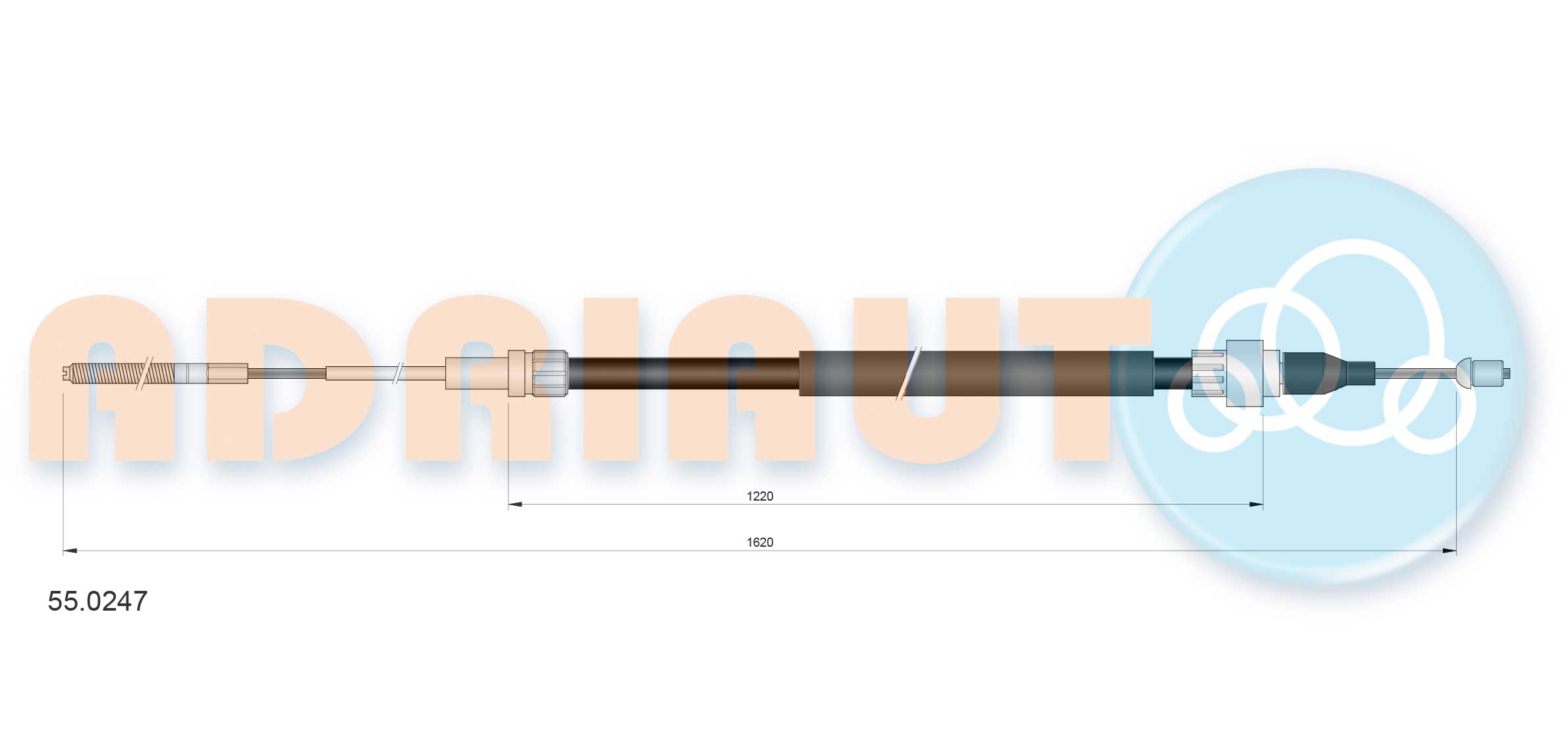 Cable Pull, parking brake (55.0247)