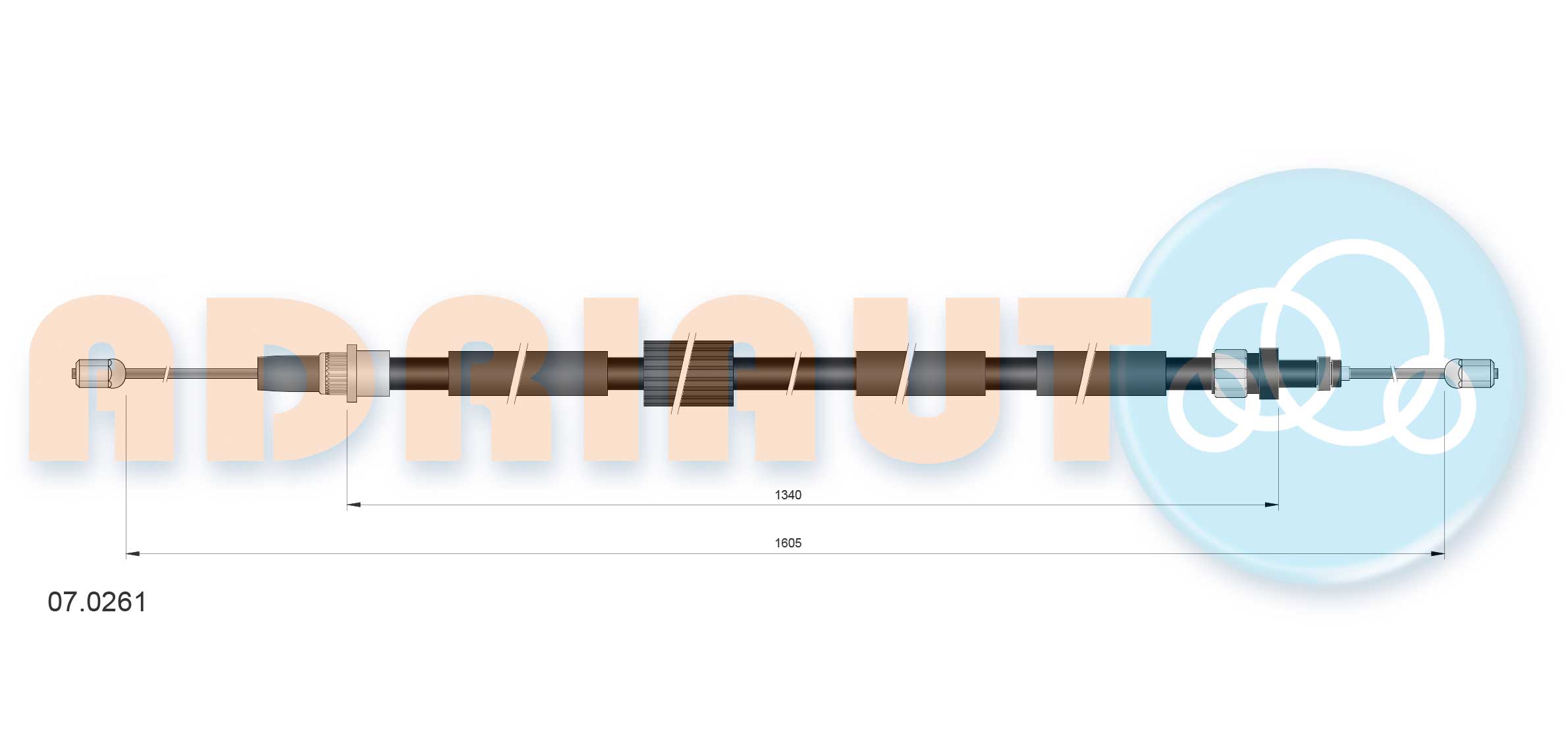 Cable Pull, parking brake (07.0261)