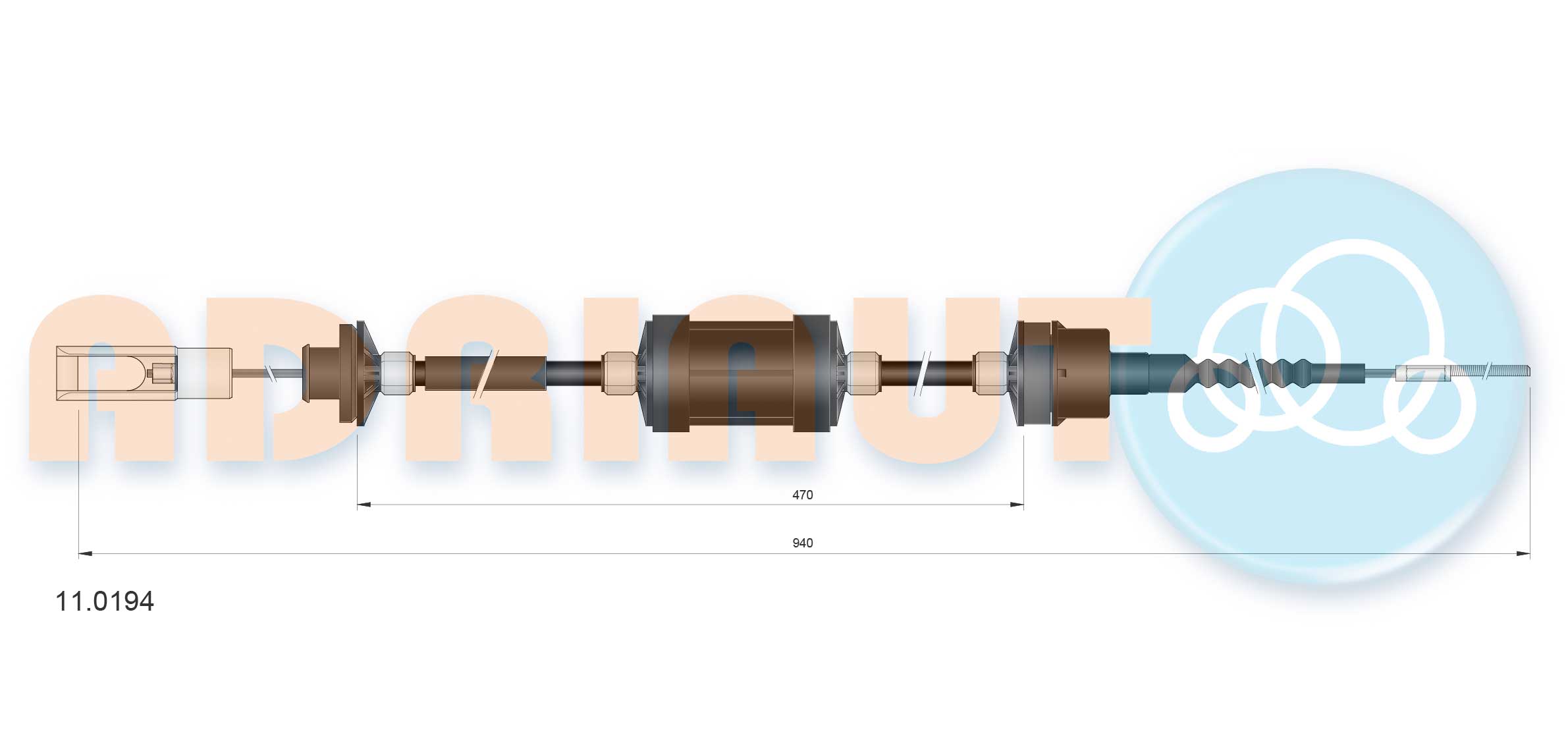 Cable Pull, clutch control (11.0194)