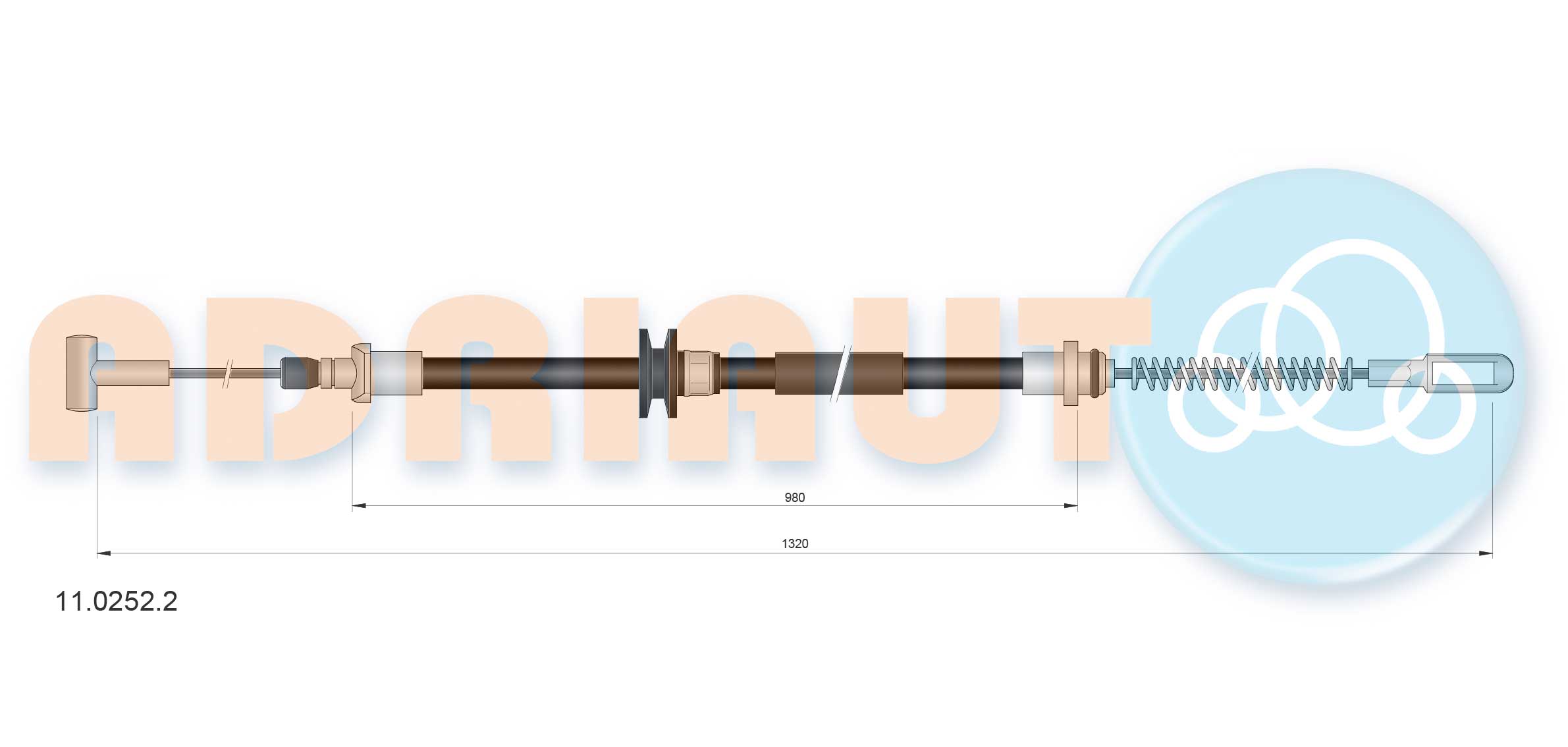 Cable Pull, parking brake (11.0252.2)