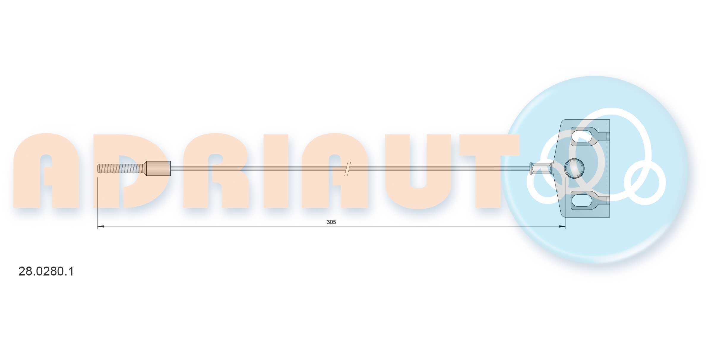 Cable Pull, parking brake (28.0280.1)