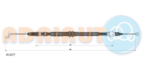 Cable Pull, parking brake (55.0277)