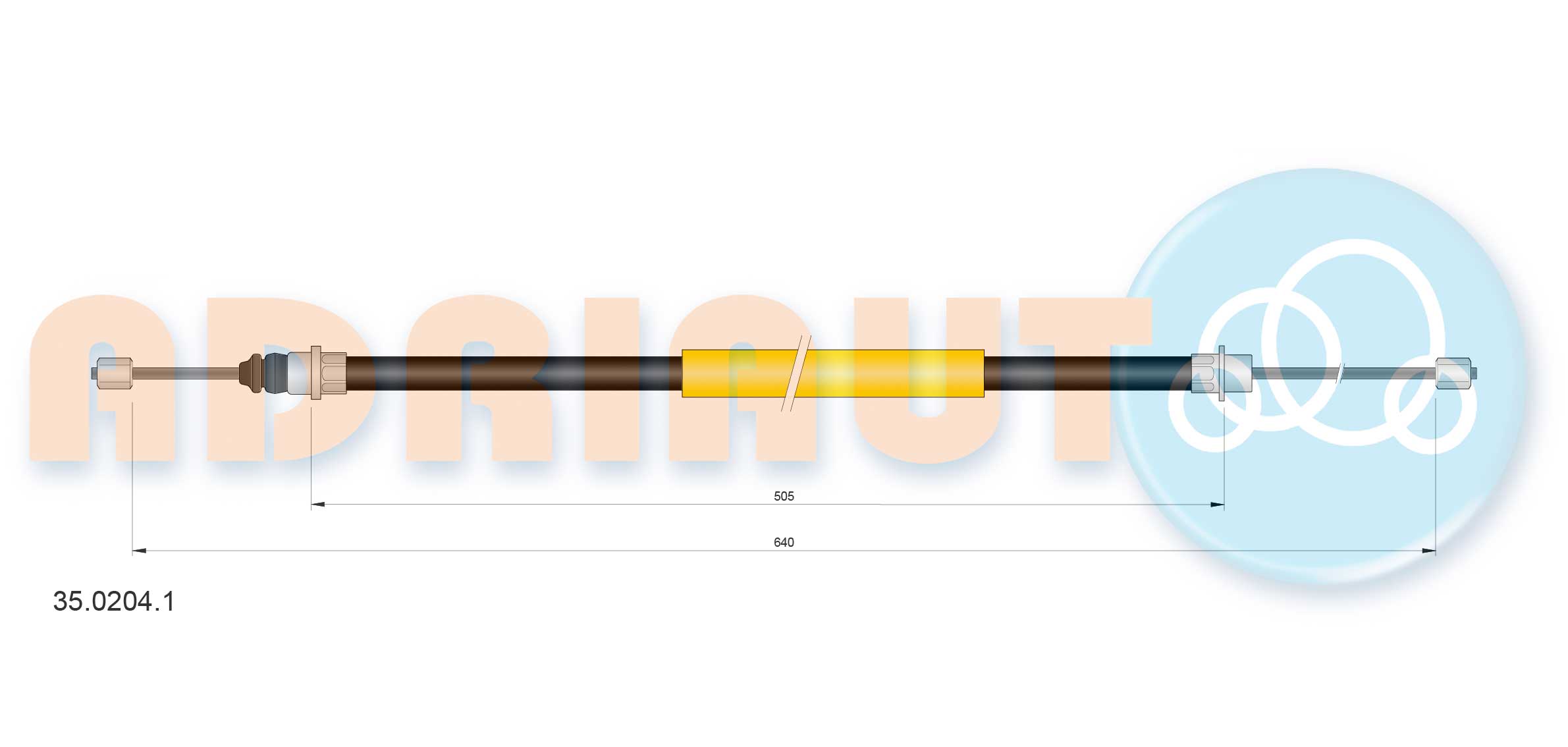 Cable Pull, parking brake (35.0204.1)