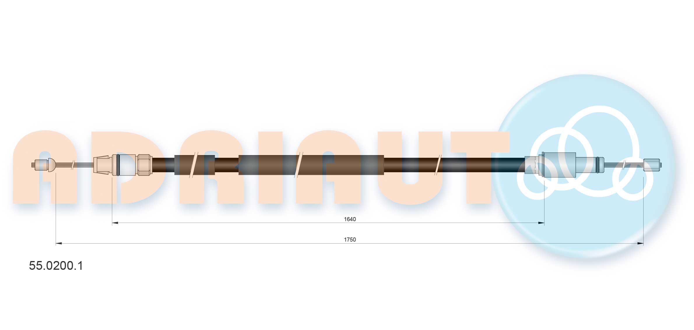 Cable Pull, parking brake (55.0200.1)
