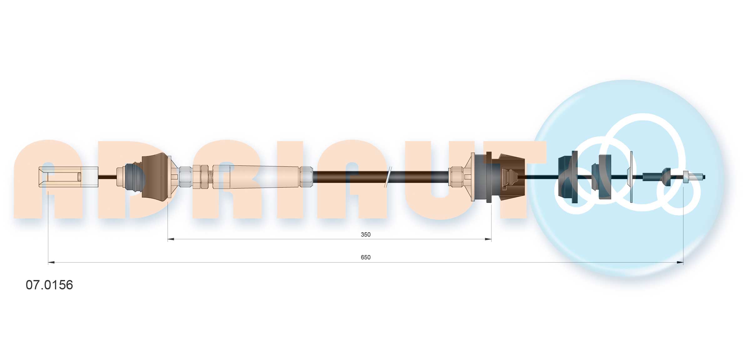 Cable Pull, clutch control (07.0156)