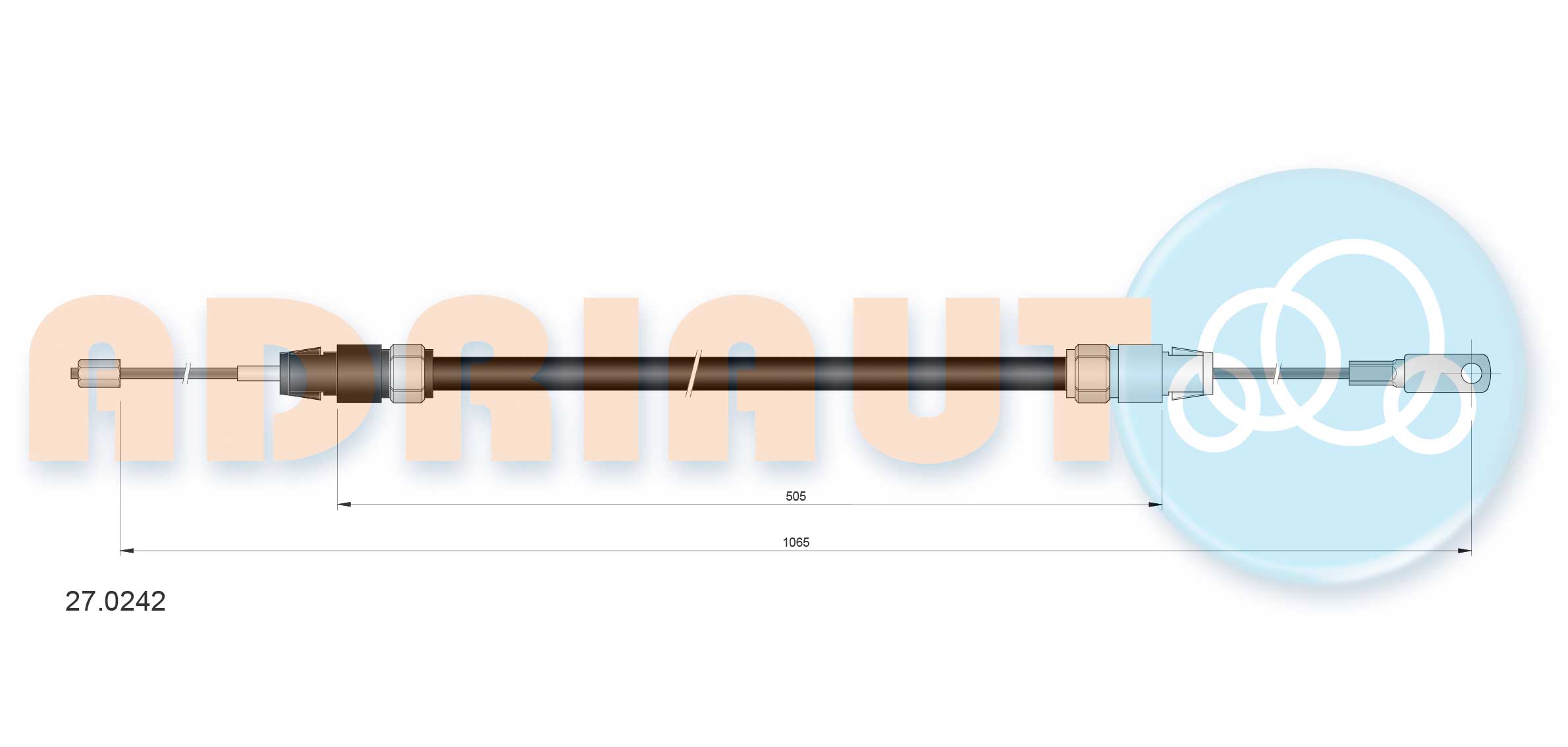 Cable Pull, parking brake (27.0242)