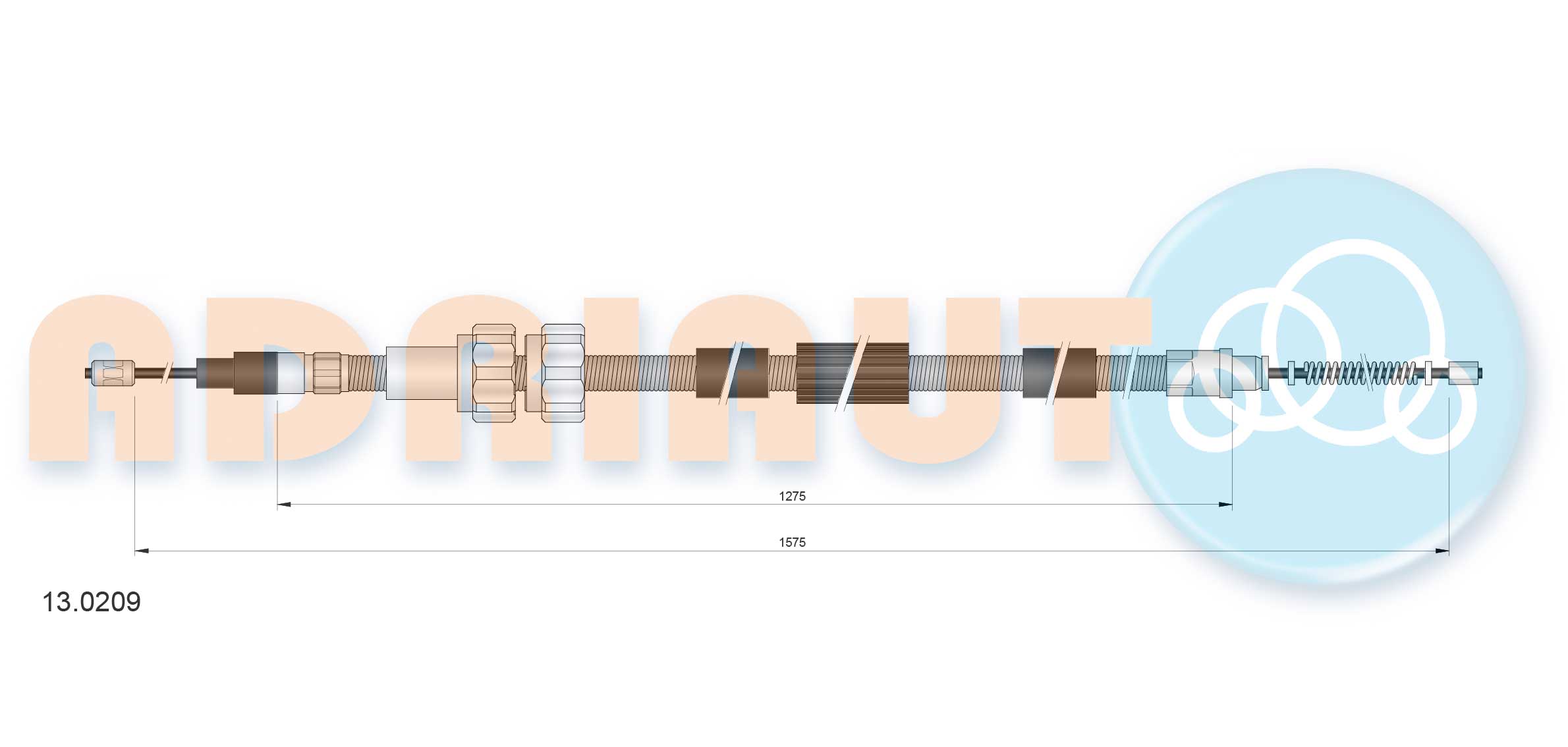 Cable Pull, parking brake (13.0209)