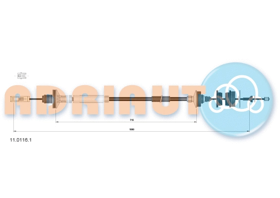 Cable Pull, clutch control (11.0116.1)