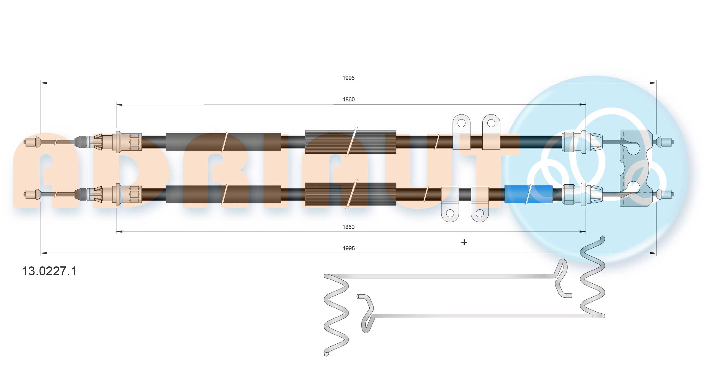 Cable Pull, parking brake (13.0227.1)