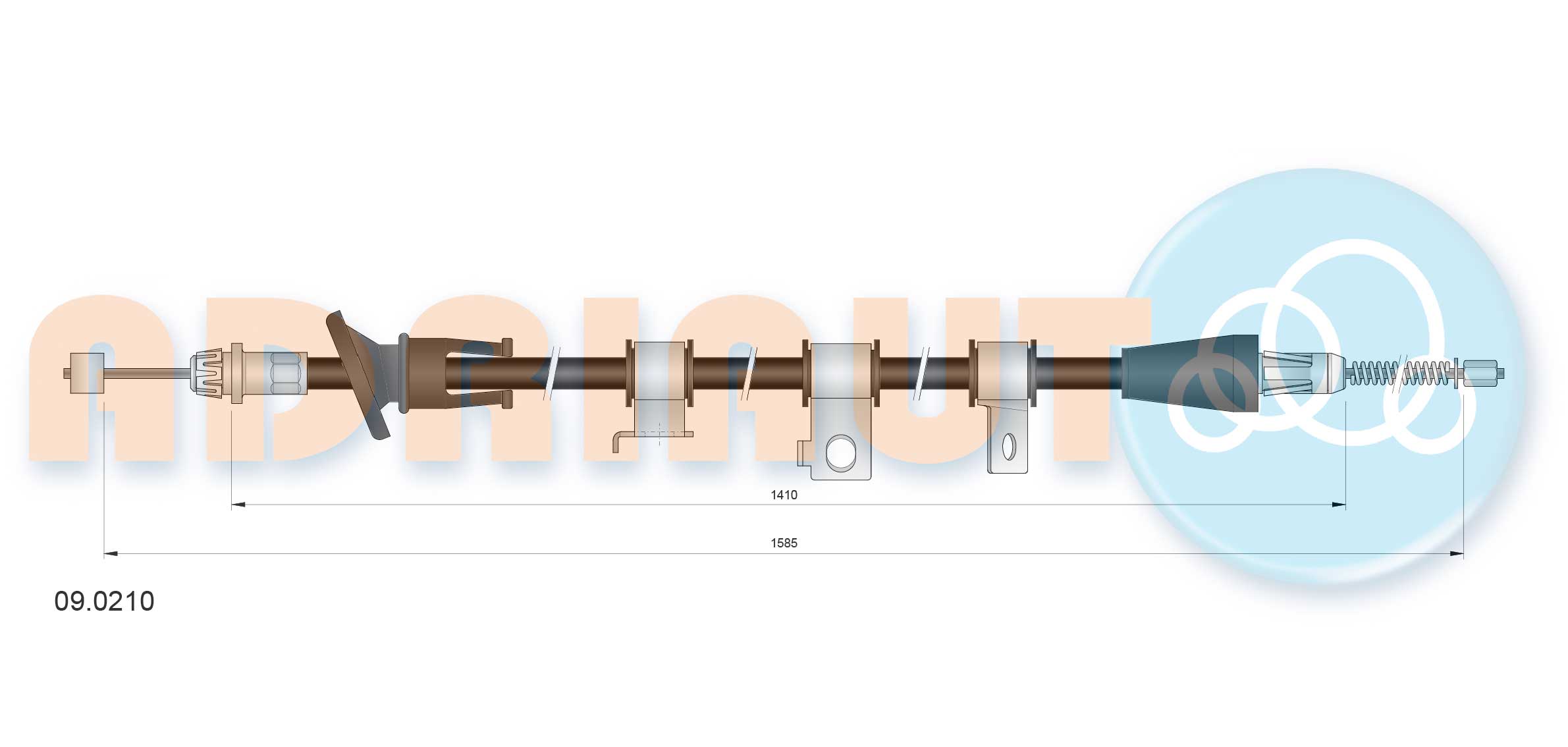 Cable Pull, parking brake (09.0210)