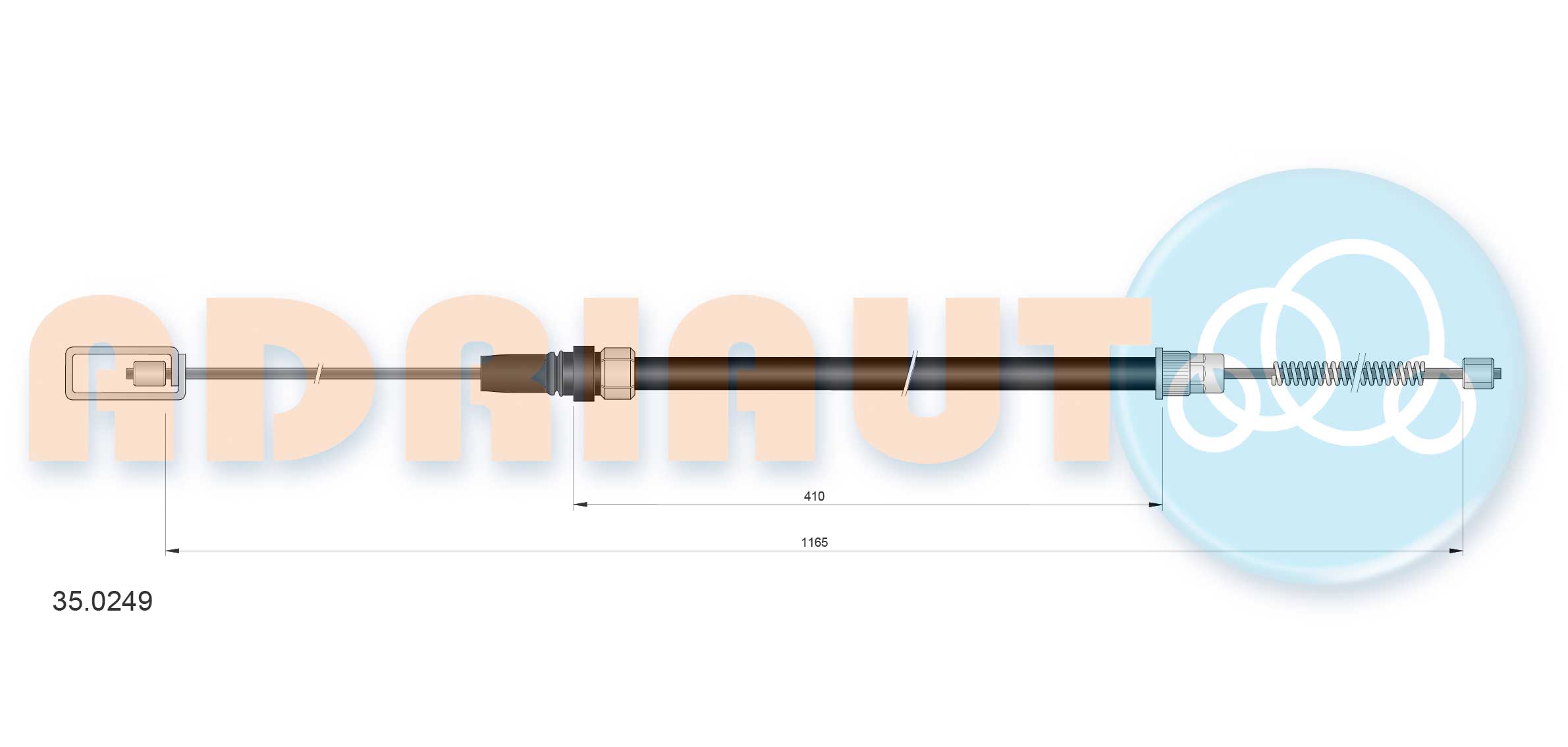 Cable Pull, parking brake (35.0249)