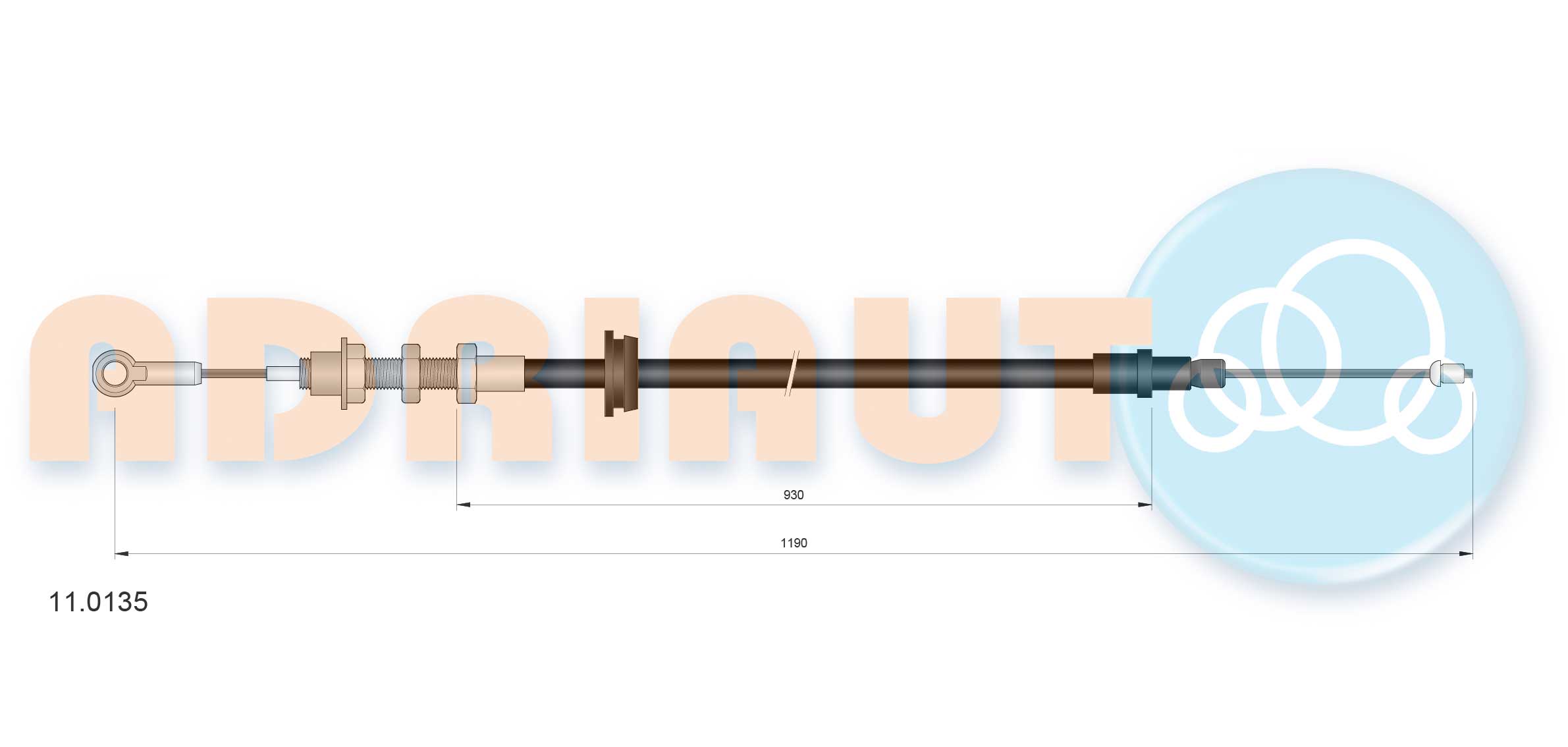 Cable Pull, clutch control (11.0135)