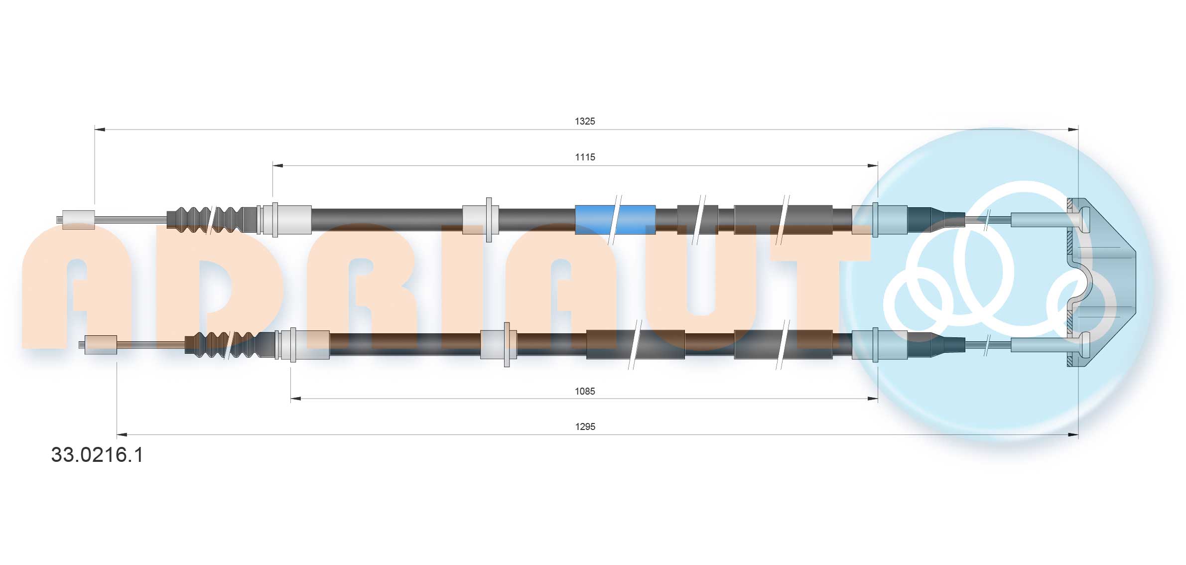 Cable Pull, parking brake (33.0216.1)