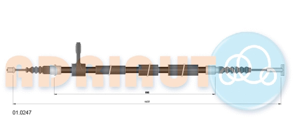 Cable Pull, parking brake (01.0247)