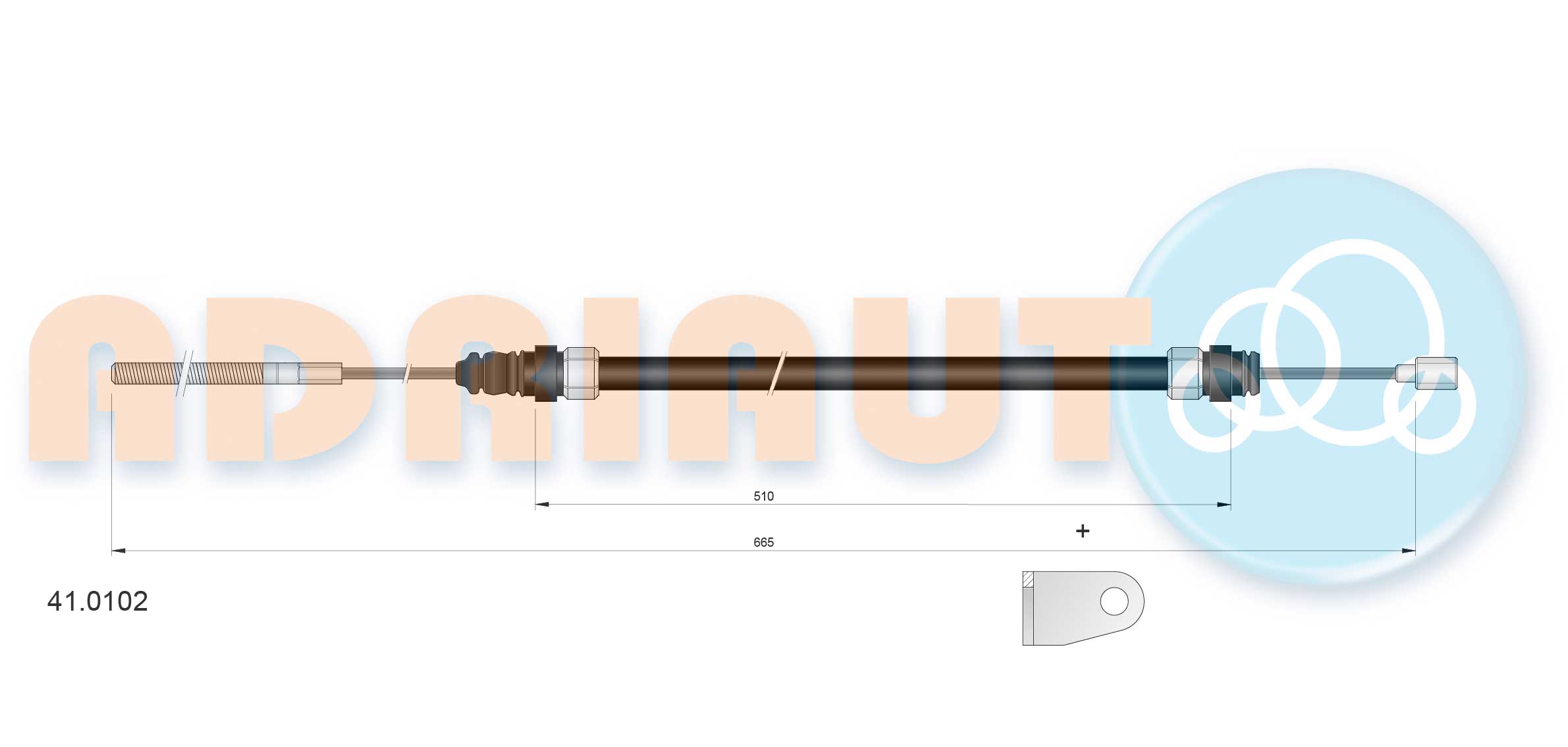 Cable Pull, clutch control (41.0102)